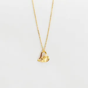 Heart Plumeria Necklace