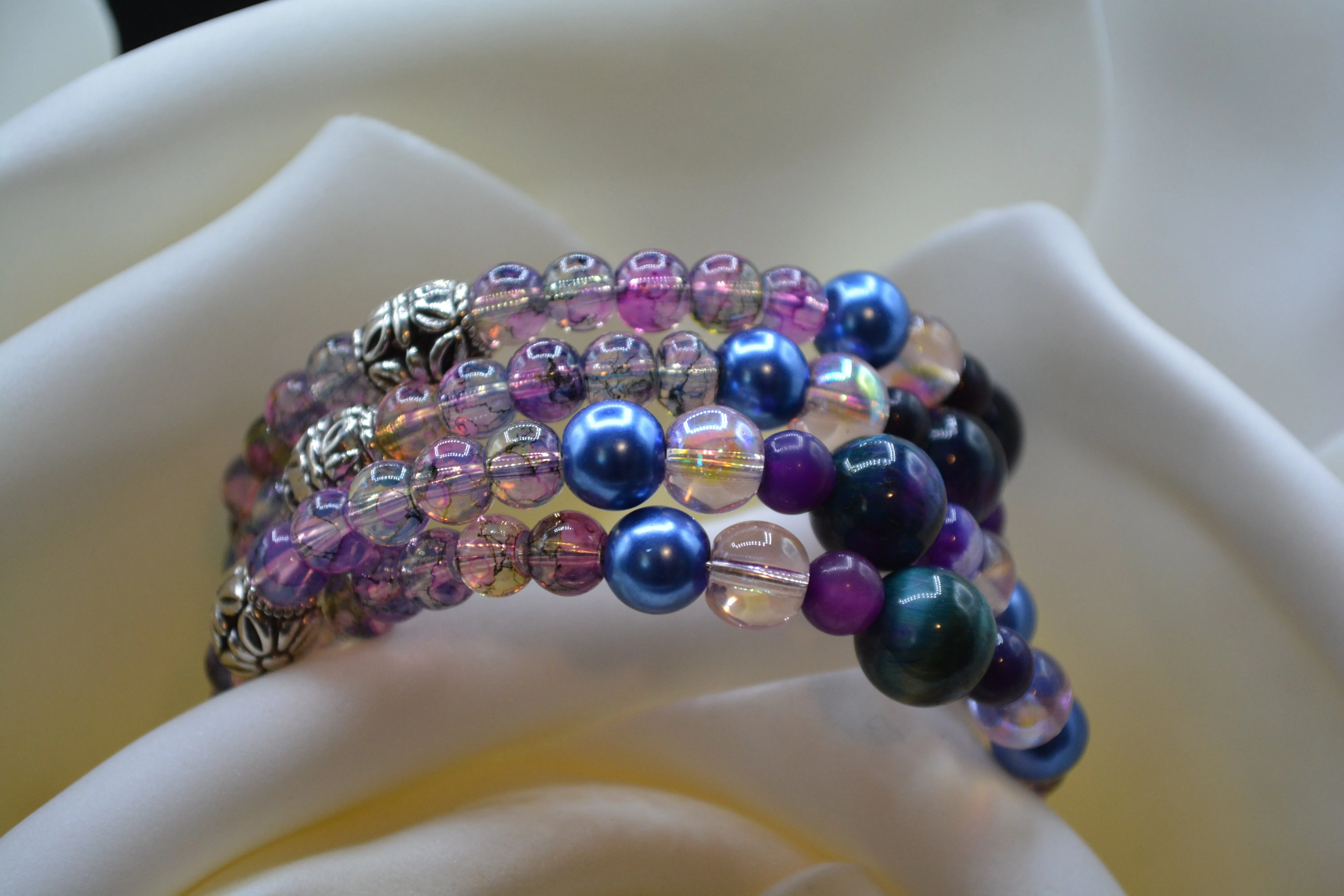Heart Swirl Memorywire Bracelet