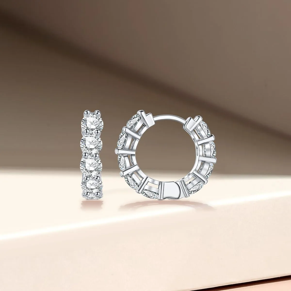 high carbon diamond Stud Earrings for Women,Hypoallergenic S925 Sterling Silver Studs D Color Clarity Round Cut Lab Created Diamond Earrings