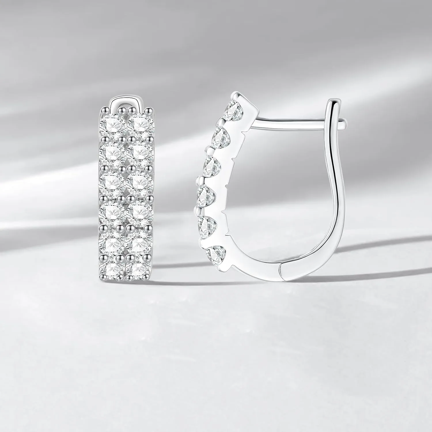 high carbon diamond Stud Earrings for Women,Hypoallergenic S925 Sterling Silver Studs D Color Clarity Round Cut Lab Created Diamond Earrings