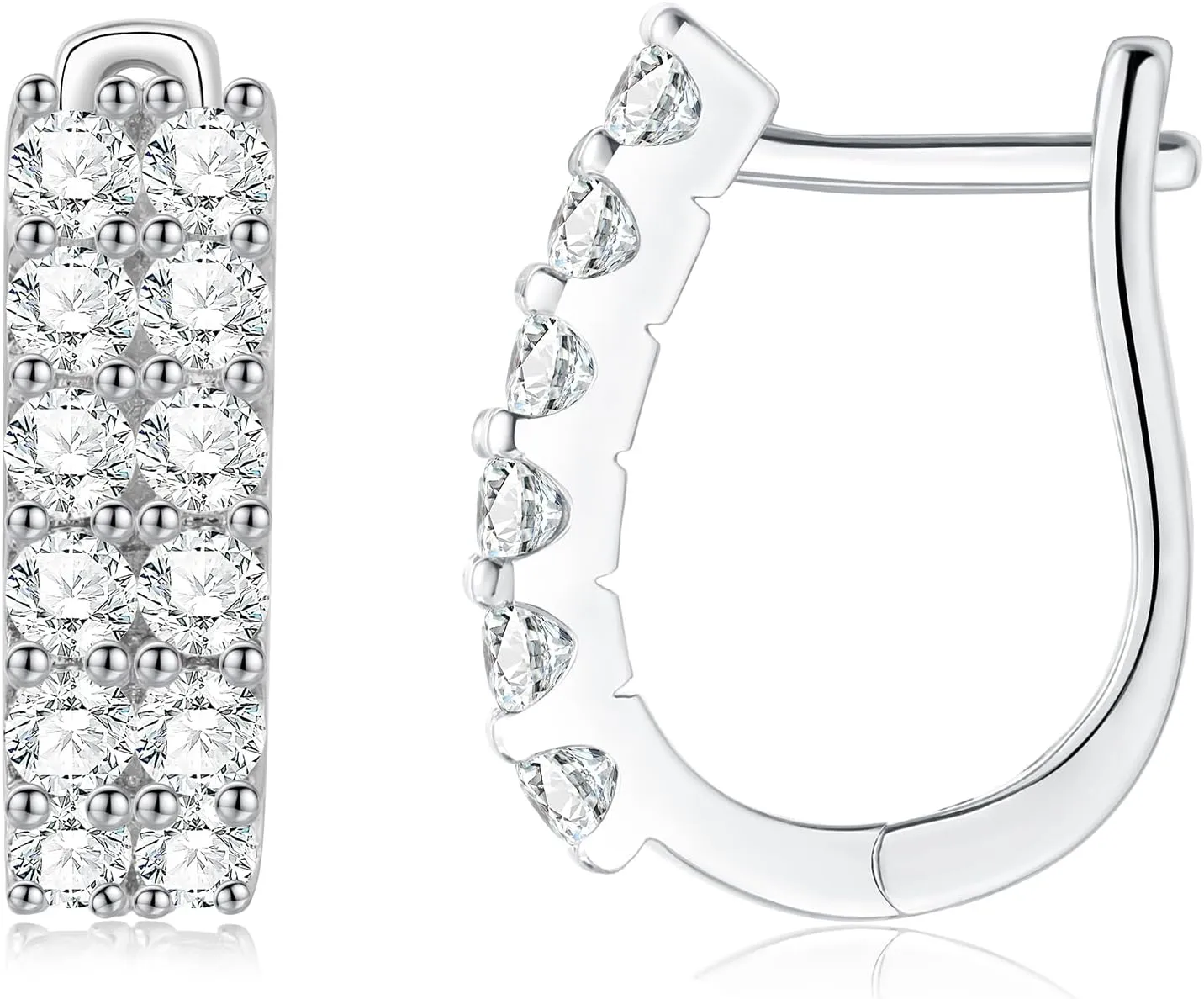 high carbon diamond Stud Earrings for Women,Hypoallergenic S925 Sterling Silver Studs D Color Clarity Round Cut Lab Created Diamond Earrings