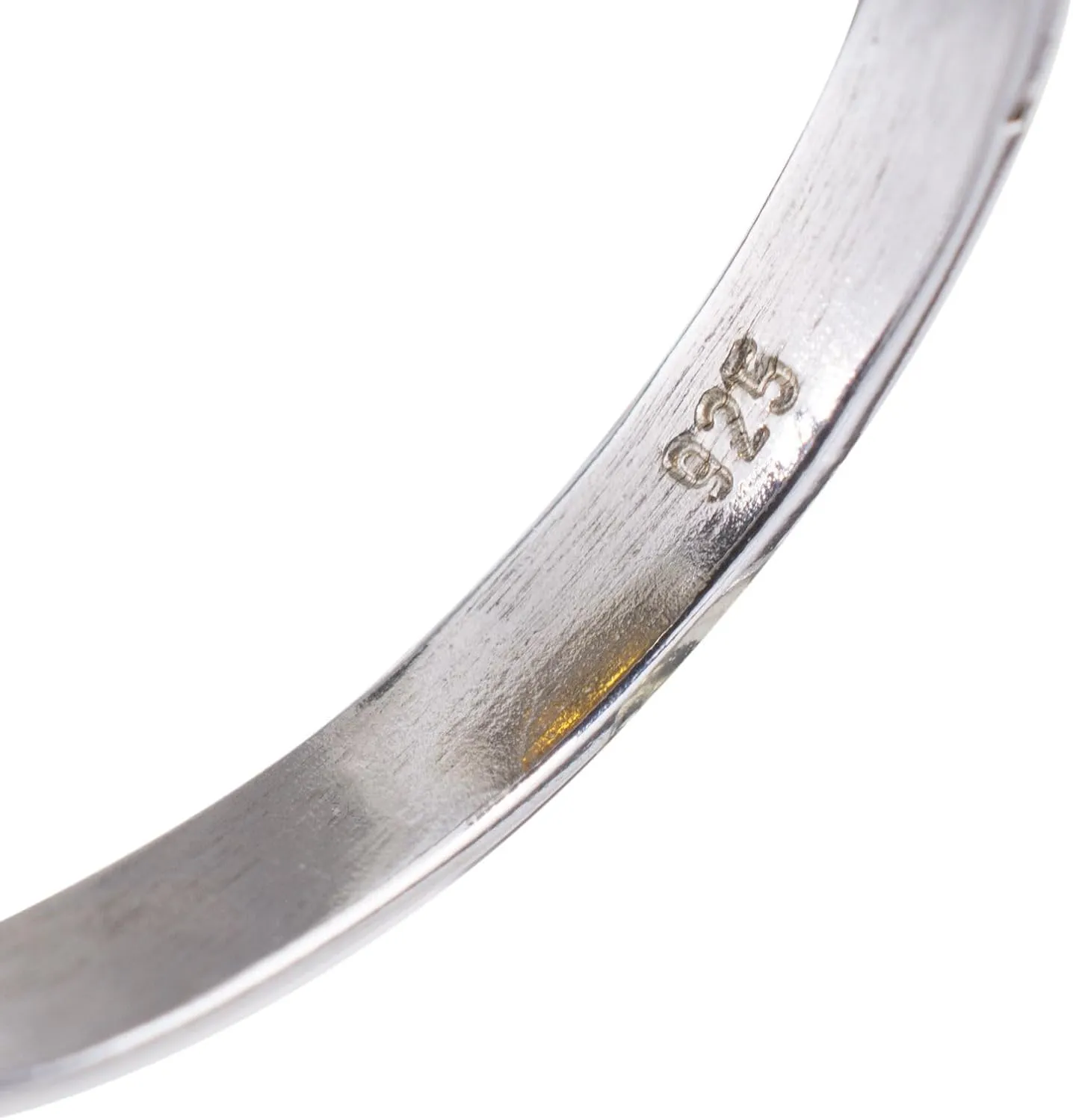HolidayGiftShops Sterling Silver Rectangle Honey Baltic Amber Ring Makell