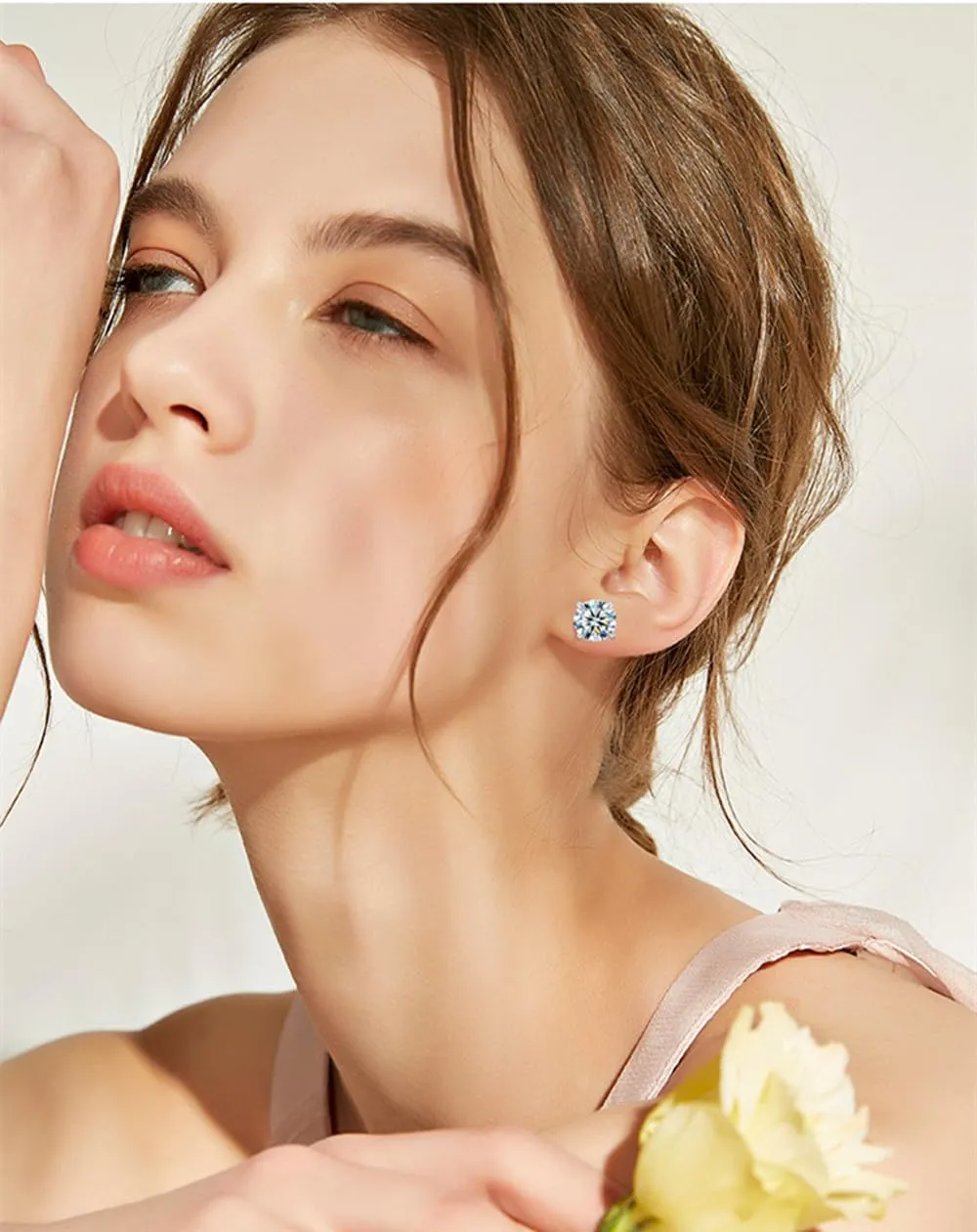 Hopply 3 Pairs Hypoallergenic Titanium Earrings for Sensitive Ears,Screw Back Surgical Stainless Steel 5A Cubic Zirconia Piercing Sleeper Stud Earrings