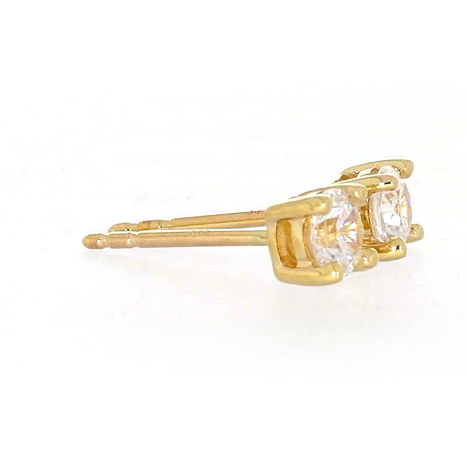 HUSH 9ct Yellow Gold 0.50 carat tw Diamond Simulant Stud Earrings