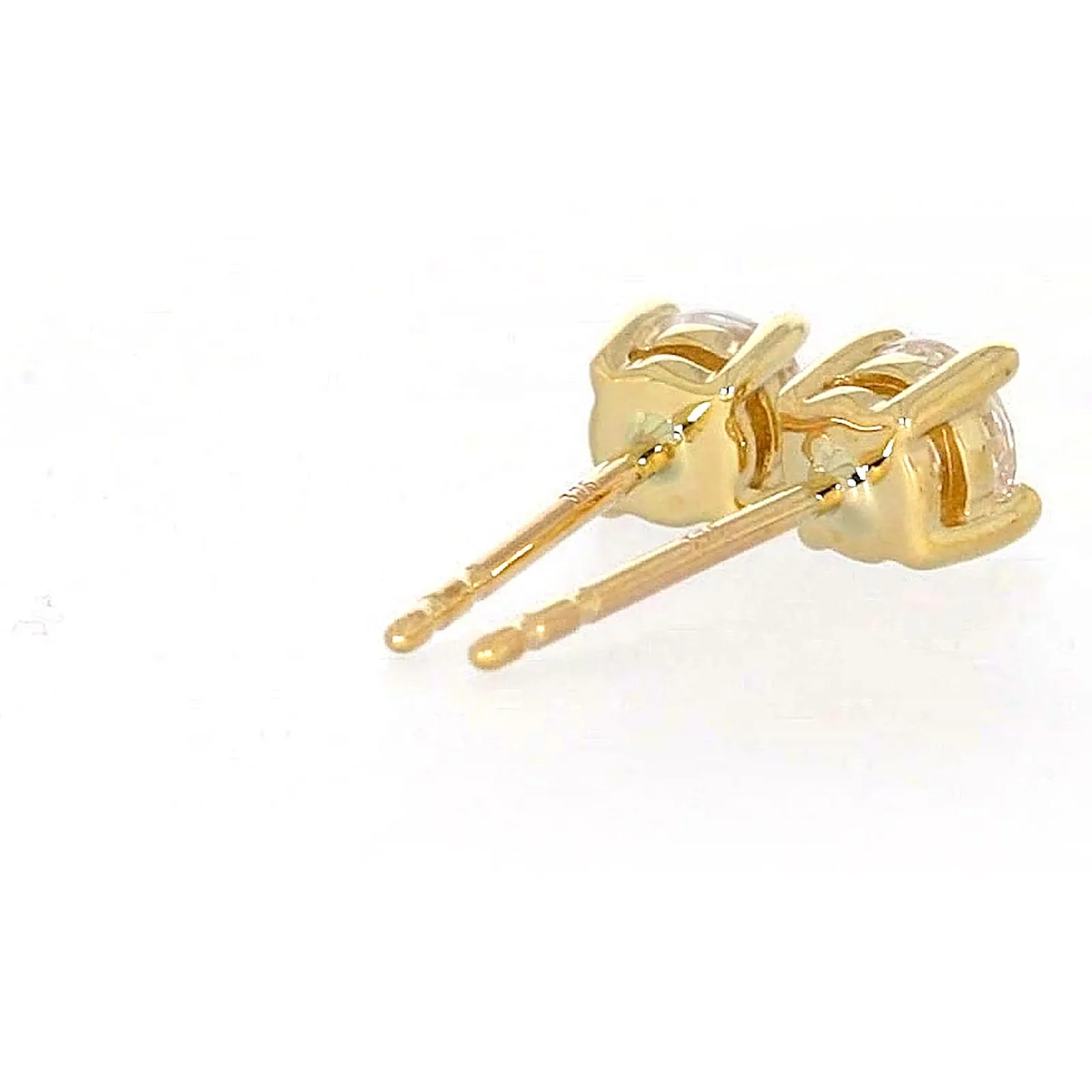 HUSH 9ct Yellow Gold 0.50 carat tw Diamond Simulant Stud Earrings