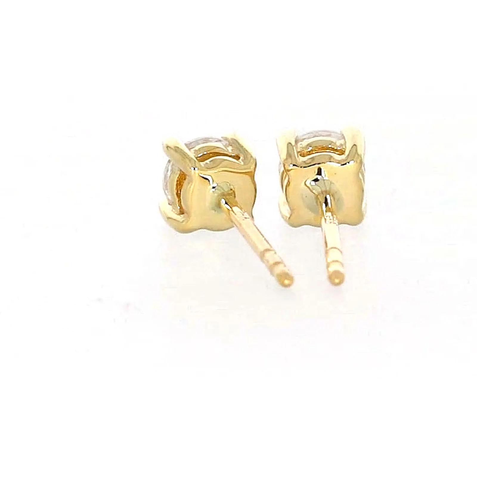 HUSH 9ct Yellow Gold 0.50 carat tw Diamond Simulant Stud Earrings