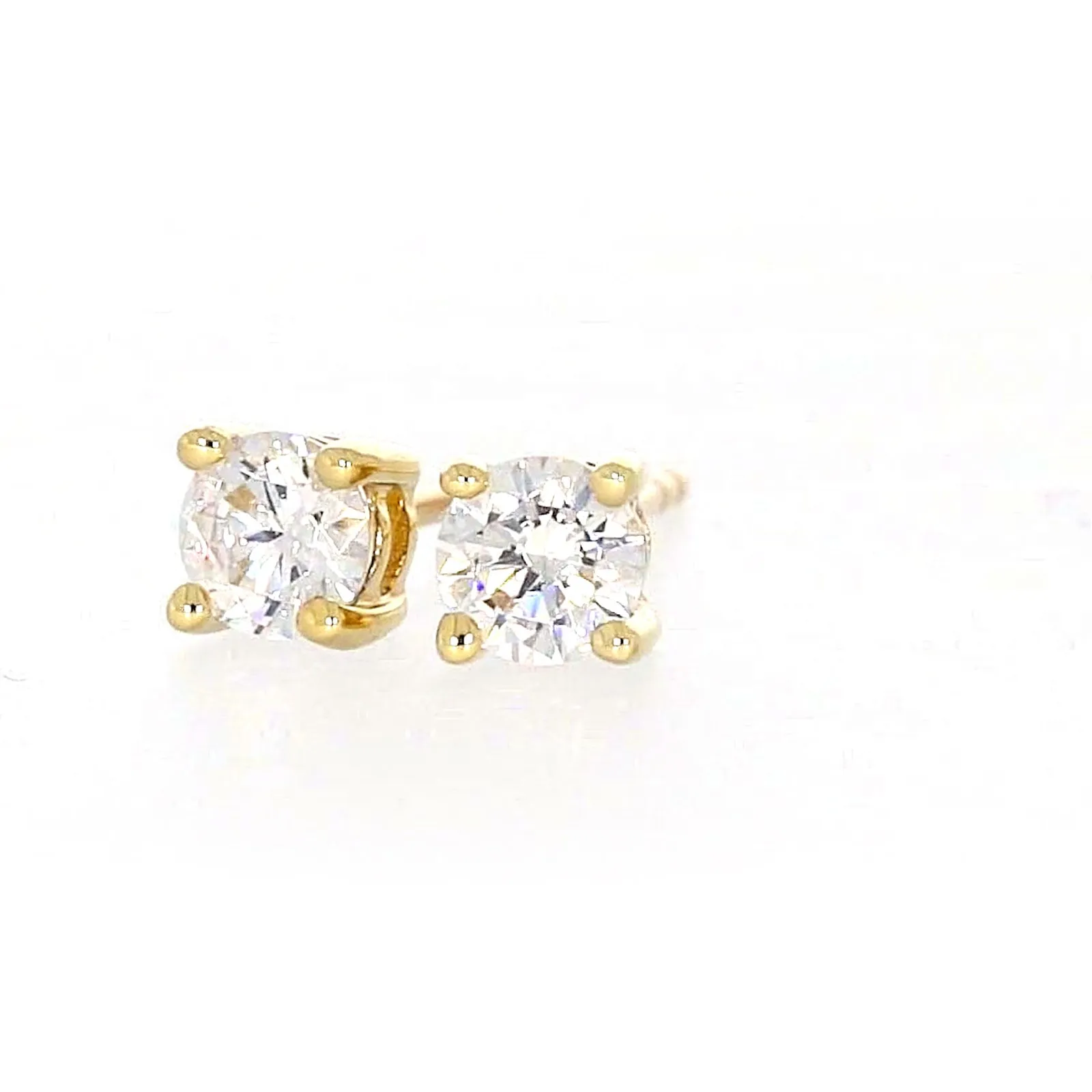 HUSH 9ct Yellow Gold 0.50 carat tw Diamond Simulant Stud Earrings