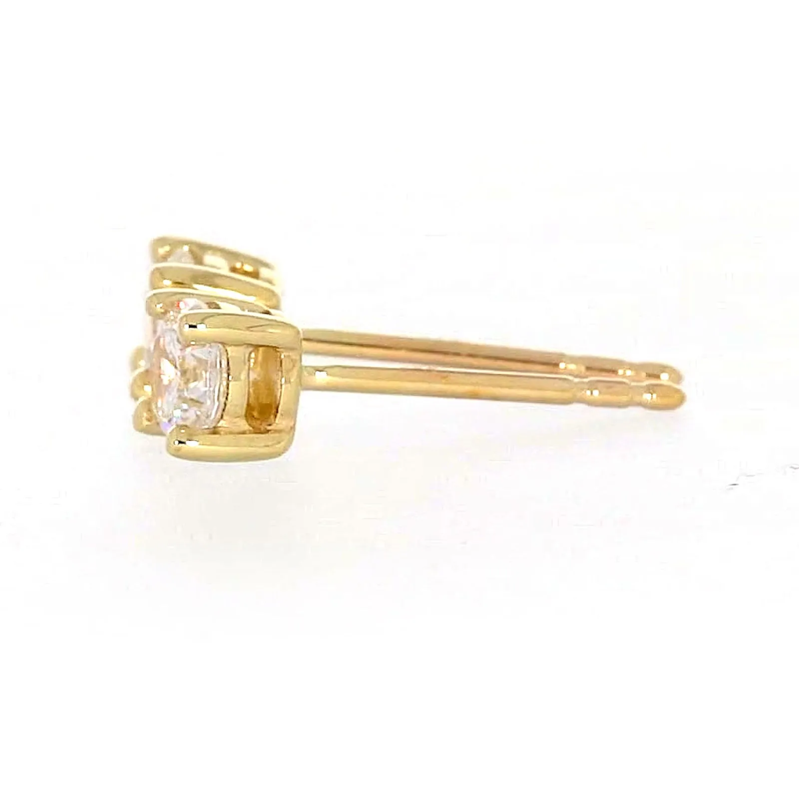 HUSH 9ct Yellow Gold 0.50 carat tw Diamond Simulant Stud Earrings