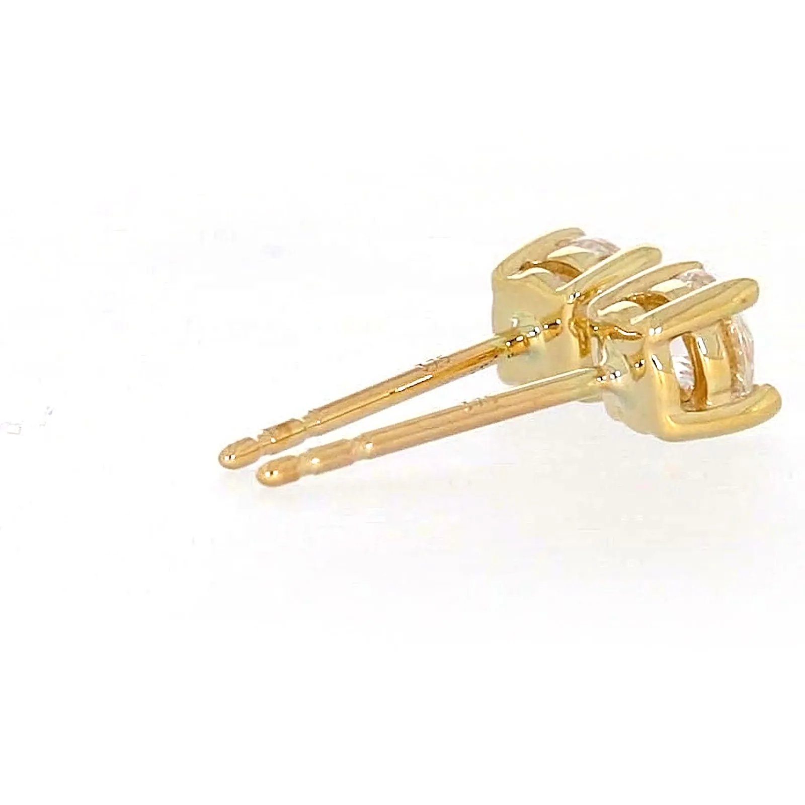 HUSH 9ct Yellow Gold 0.50 carat tw Diamond Simulant Stud Earrings