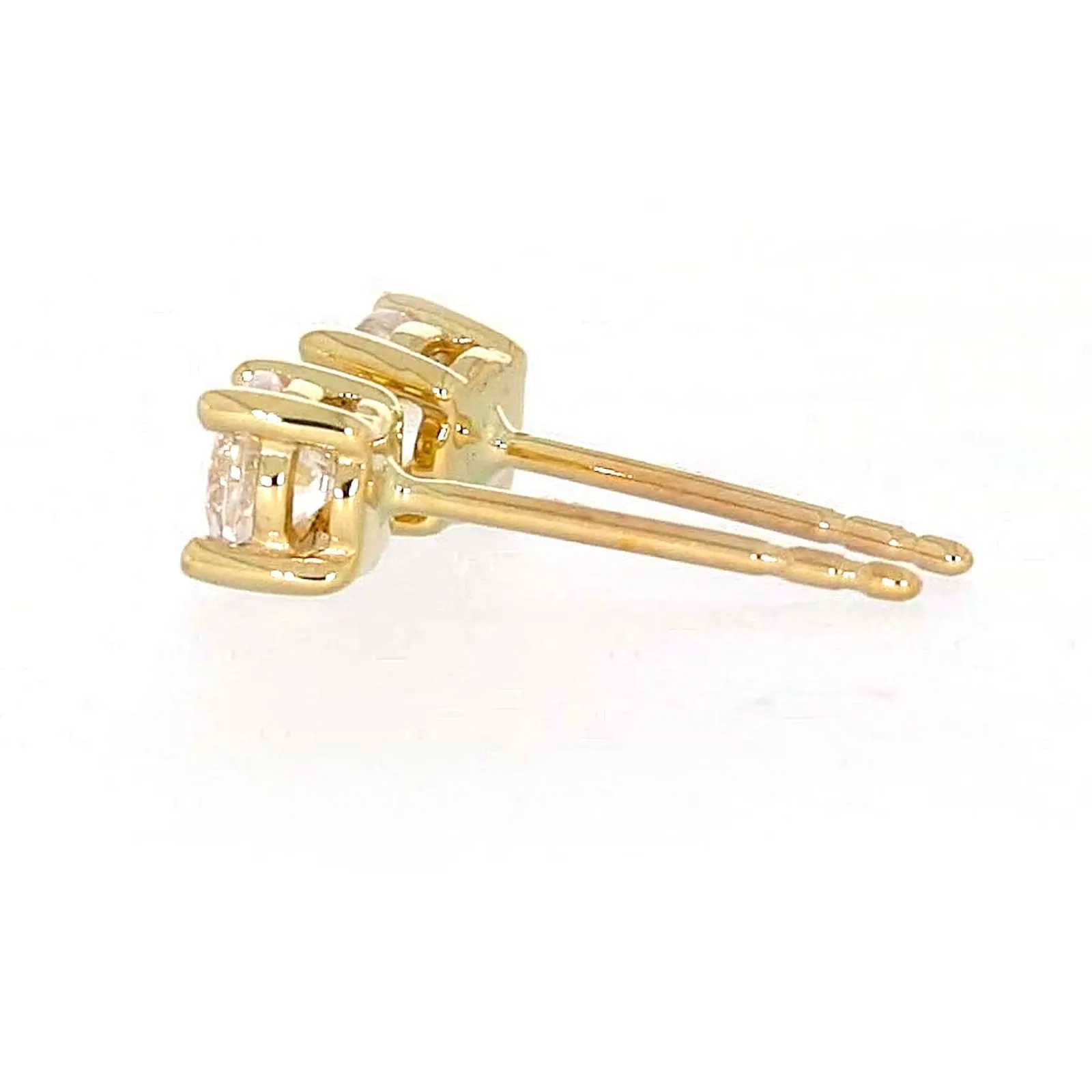 HUSH 9ct Yellow Gold 0.50 carat tw Diamond Simulant Stud Earrings