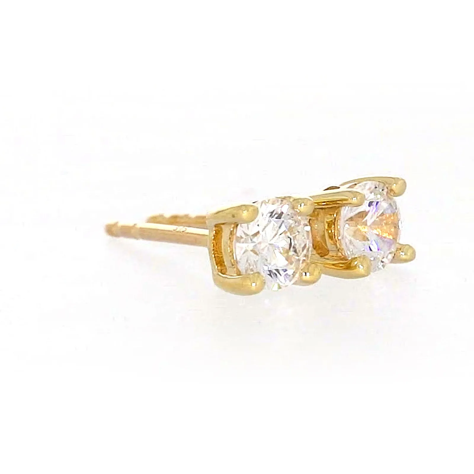 HUSH 9ct Yellow Gold 0.50 carat tw Diamond Simulant Stud Earrings