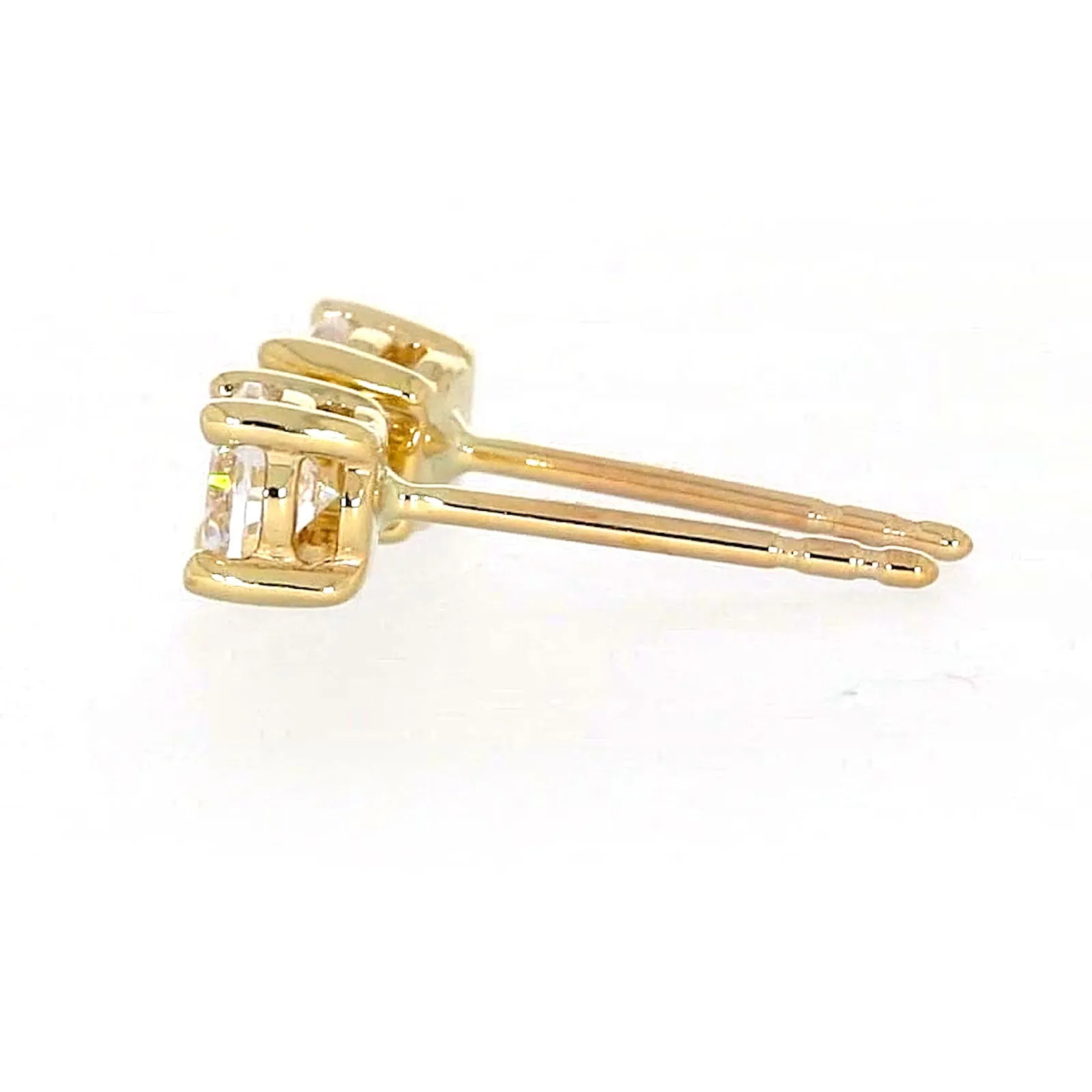HUSH 9ct Yellow Gold 0.50 carat tw Diamond Simulant Stud Earrings