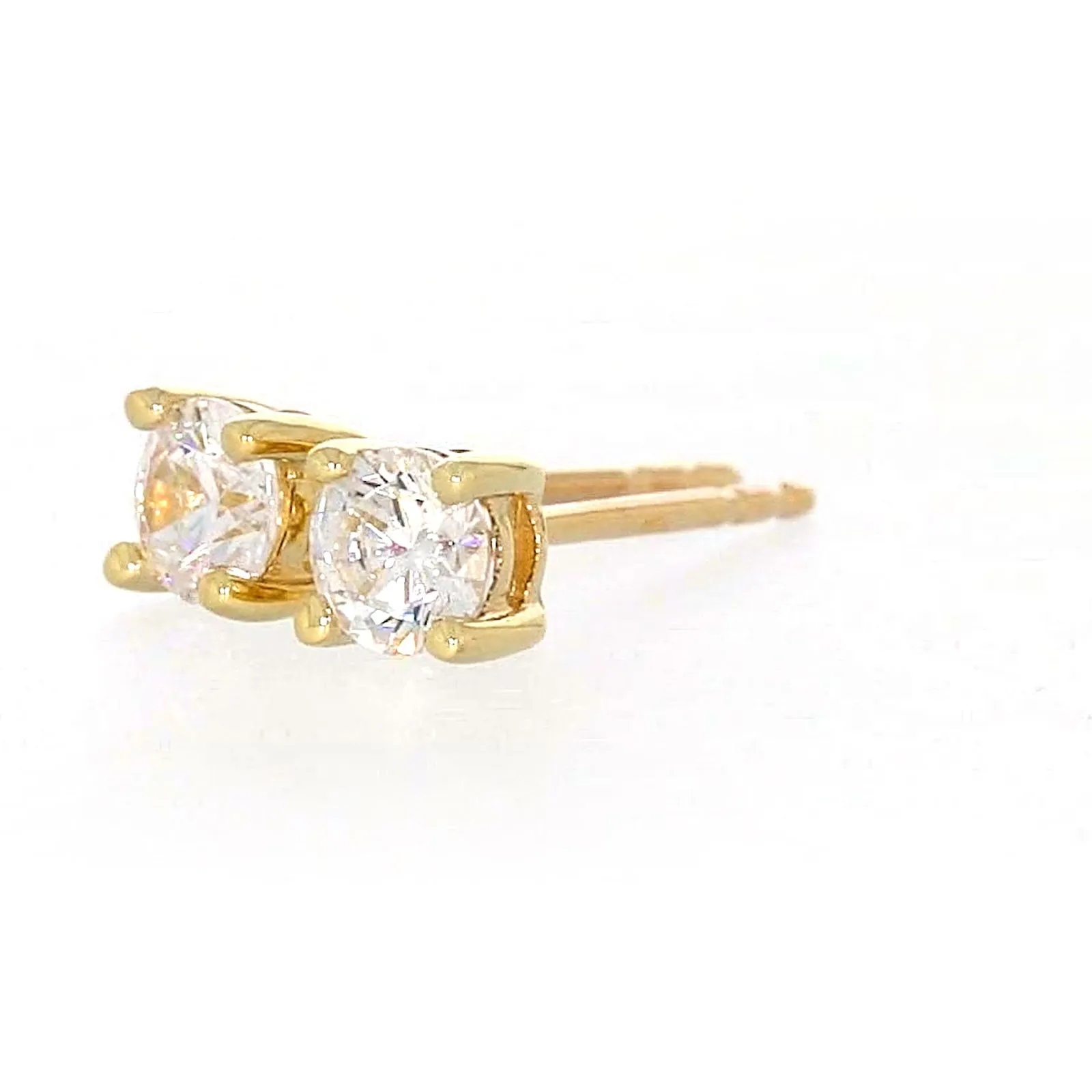 HUSH 9ct Yellow Gold 0.50 carat tw Diamond Simulant Stud Earrings