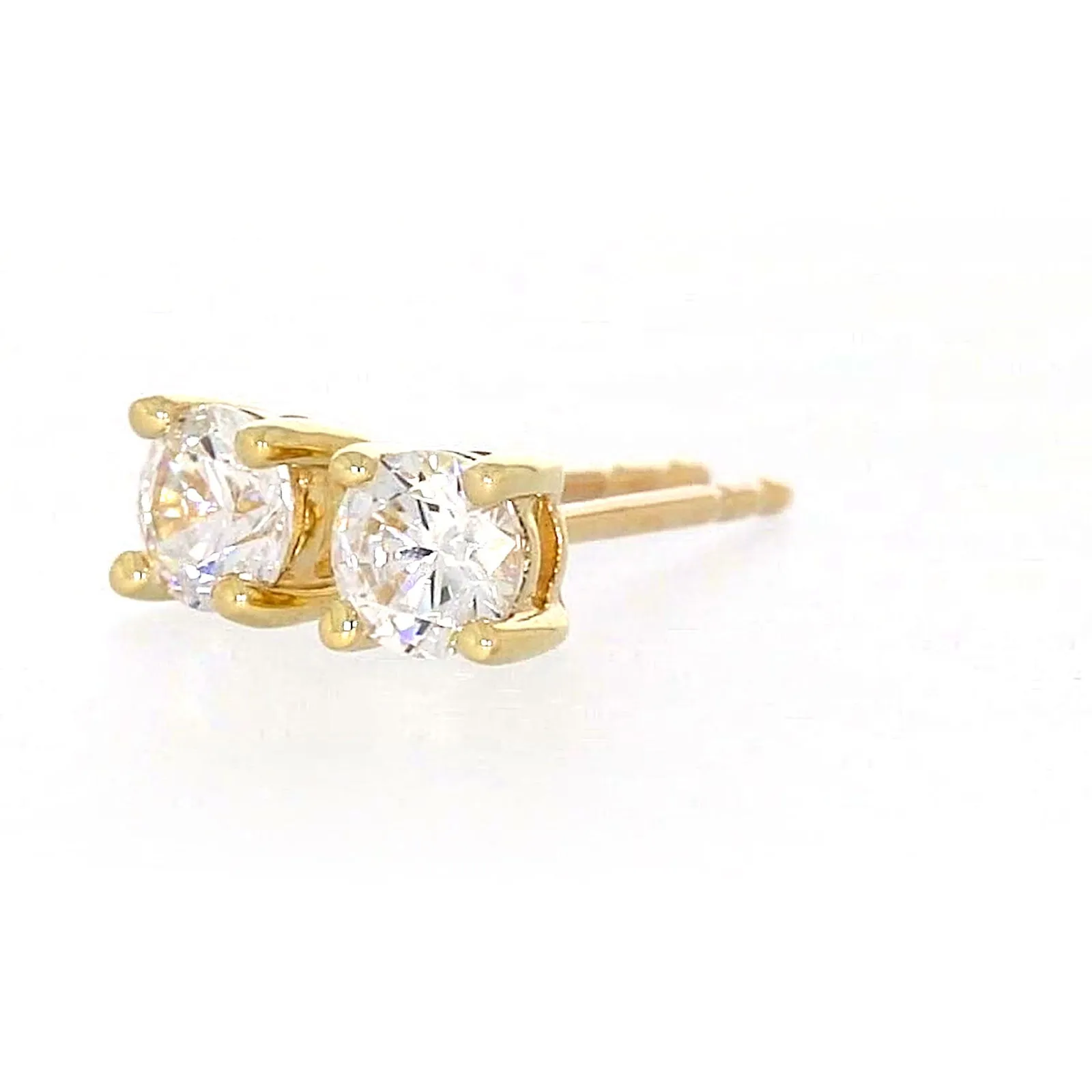 HUSH 9ct Yellow Gold 0.50 carat tw Diamond Simulant Stud Earrings