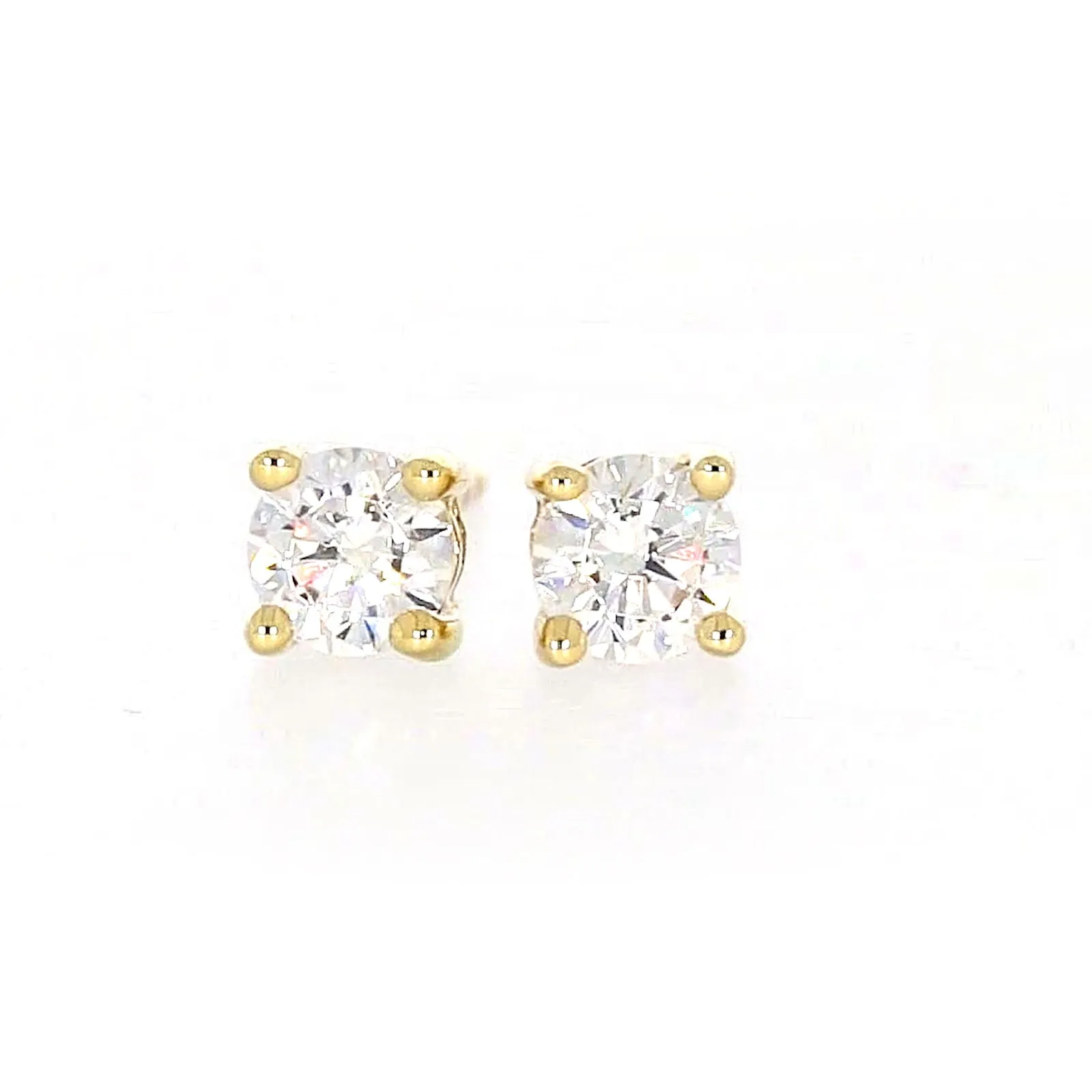 HUSH 9ct Yellow Gold 0.50 carat tw Diamond Simulant Stud Earrings