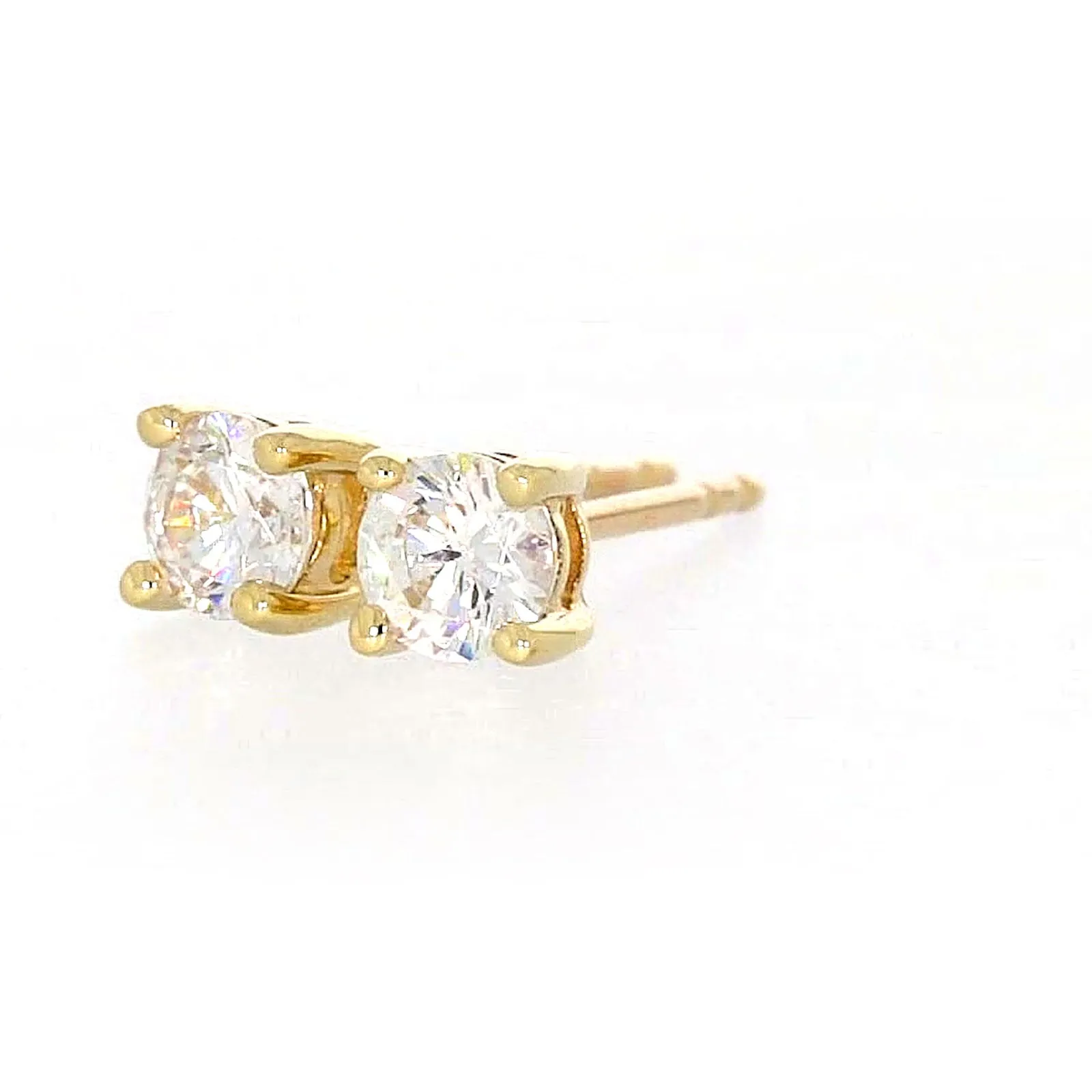 HUSH 9ct Yellow Gold 0.50 carat tw Diamond Simulant Stud Earrings
