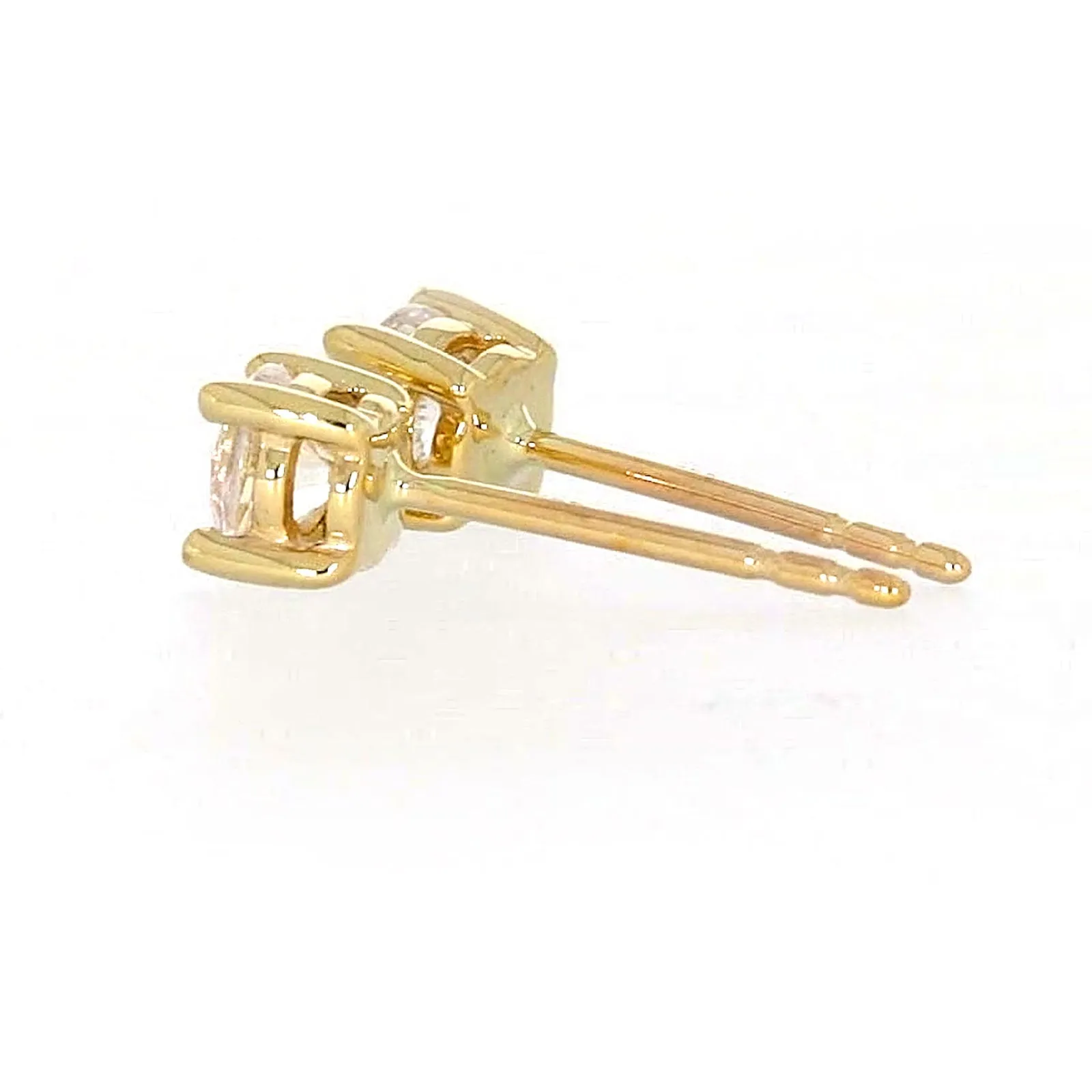 HUSH 9ct Yellow Gold 0.50 carat tw Diamond Simulant Stud Earrings