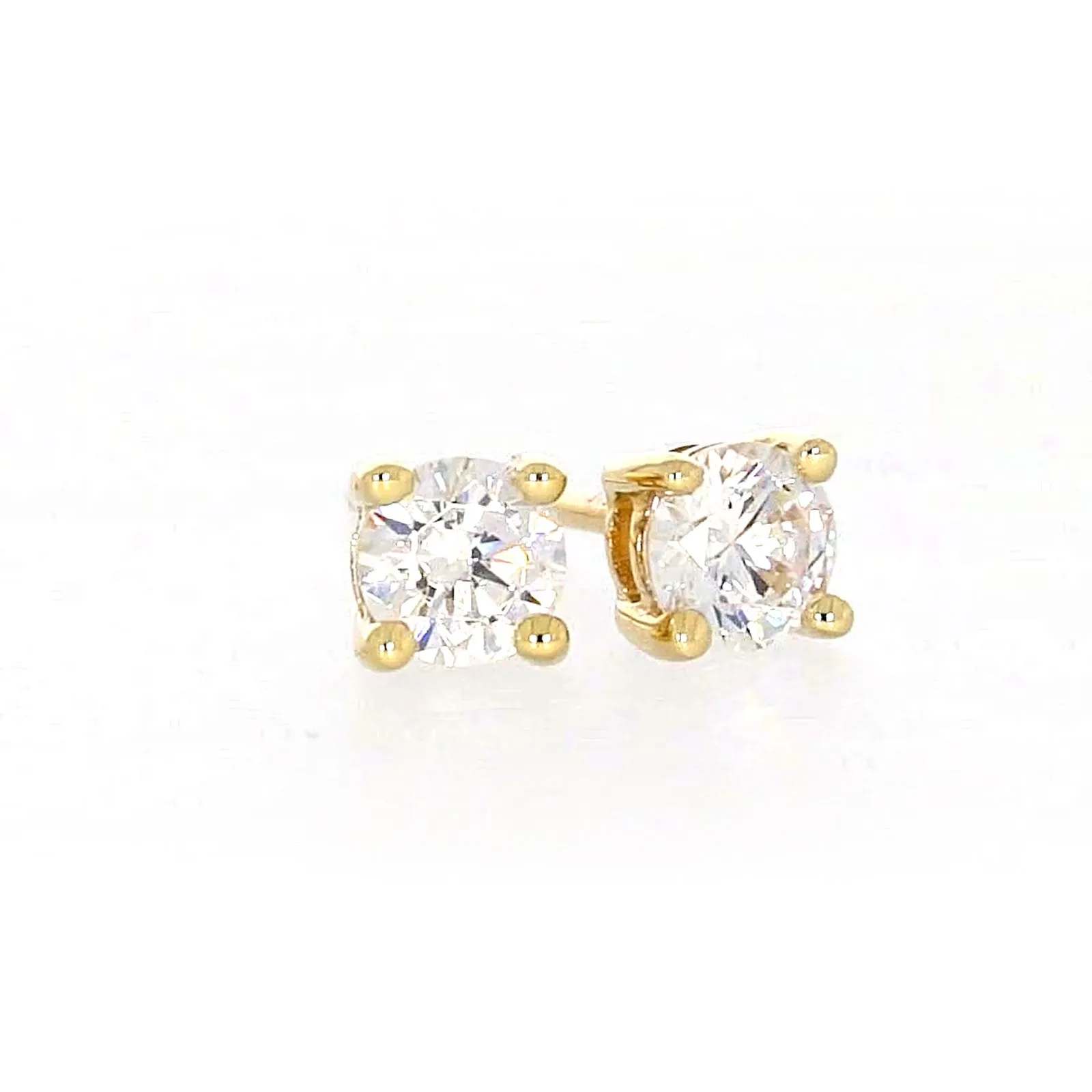 HUSH 9ct Yellow Gold 0.50 carat tw Diamond Simulant Stud Earrings