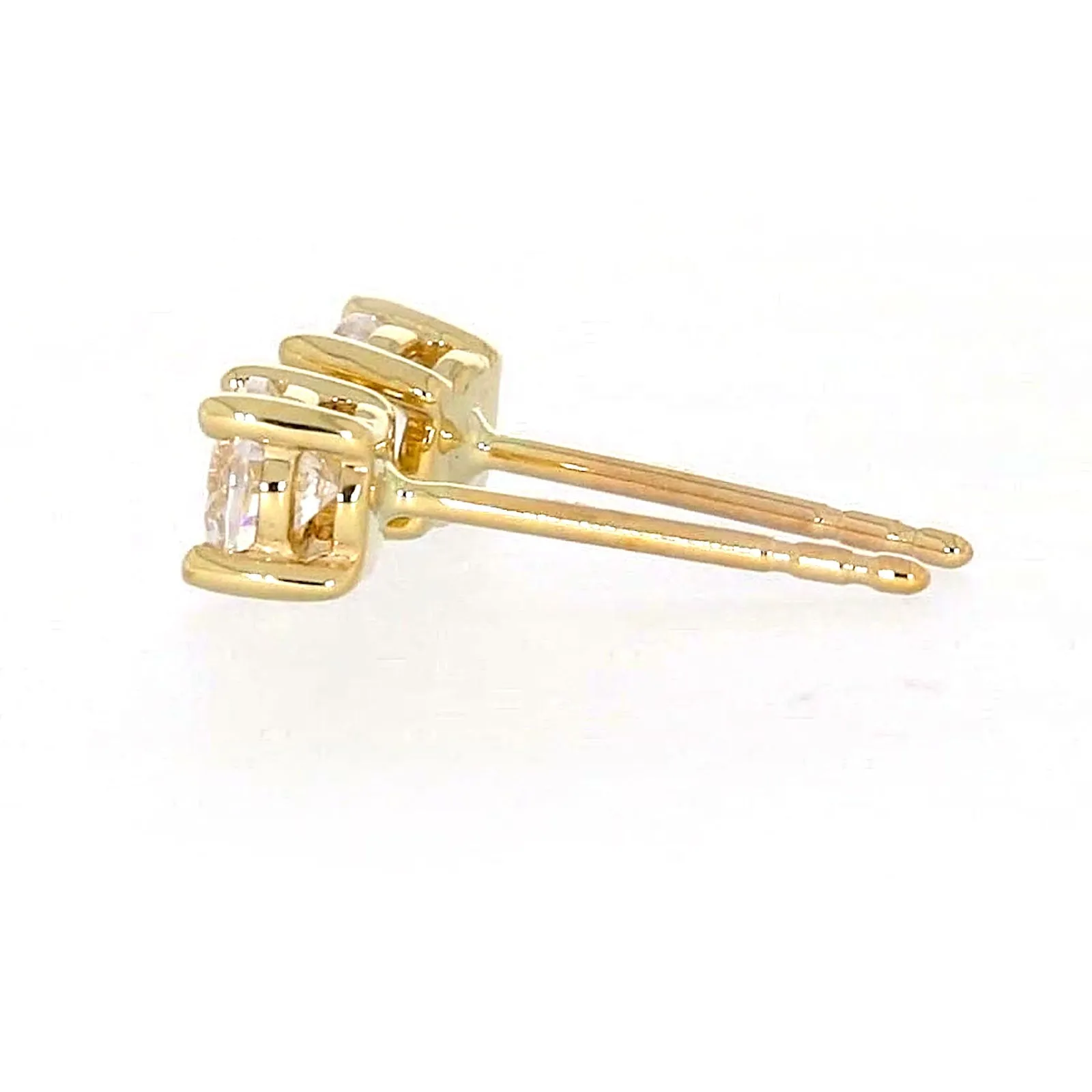 HUSH 9ct Yellow Gold 0.50 carat tw Diamond Simulant Stud Earrings