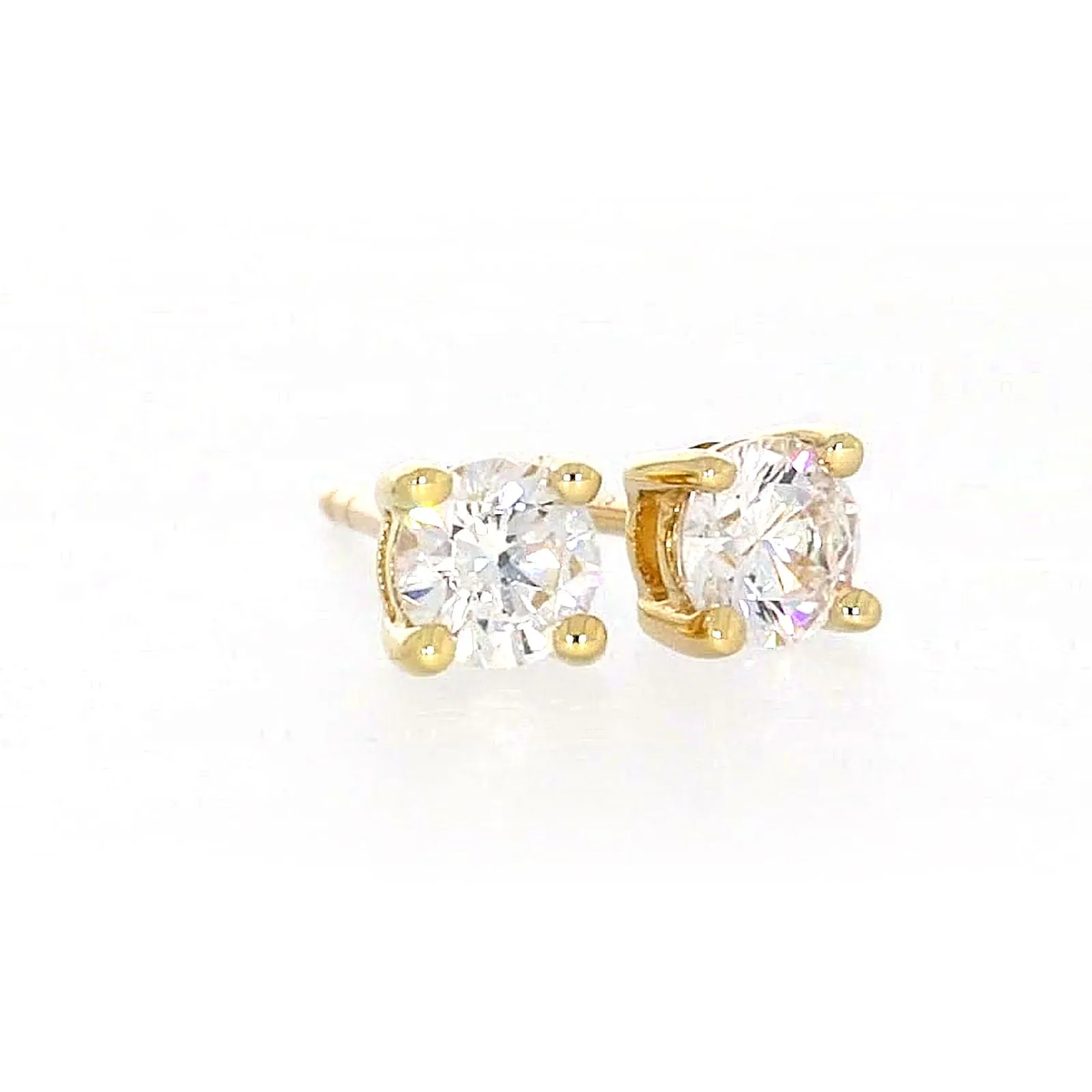 HUSH 9ct Yellow Gold 0.50 carat tw Diamond Simulant Stud Earrings