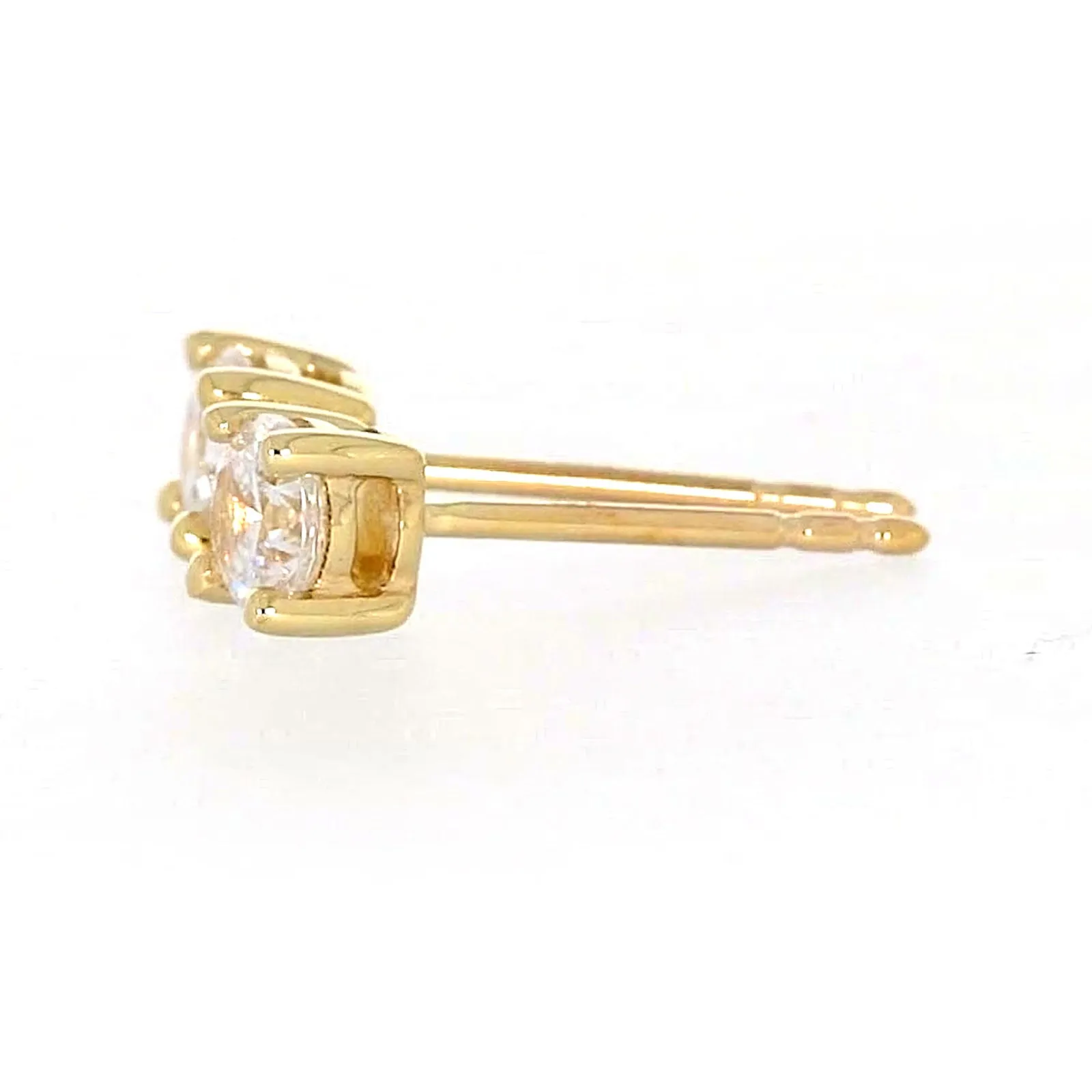 HUSH 9ct Yellow Gold 0.50 carat tw Diamond Simulant Stud Earrings