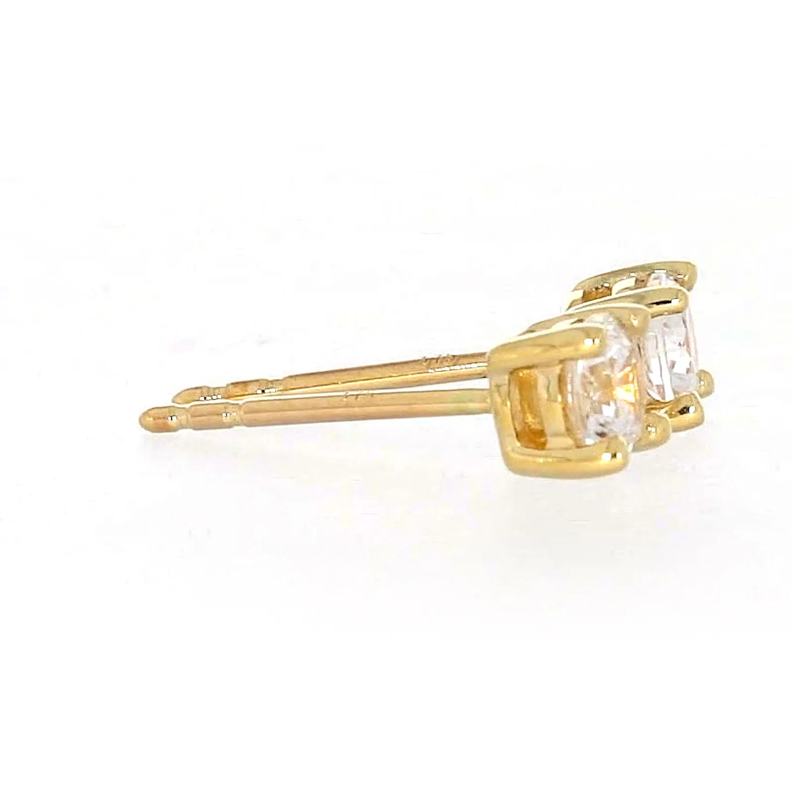 HUSH 9ct Yellow Gold 0.50 carat tw Diamond Simulant Stud Earrings