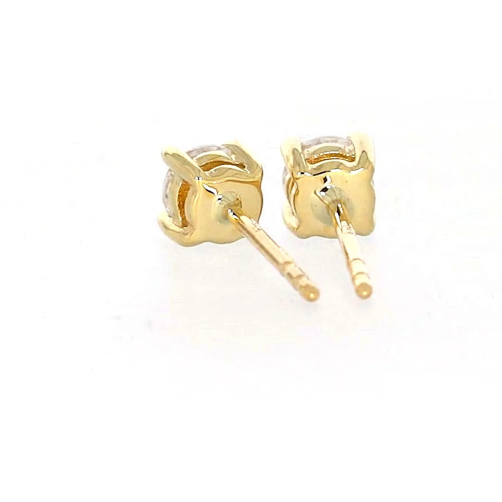 HUSH 9ct Yellow Gold 0.50 carat tw Diamond Simulant Stud Earrings