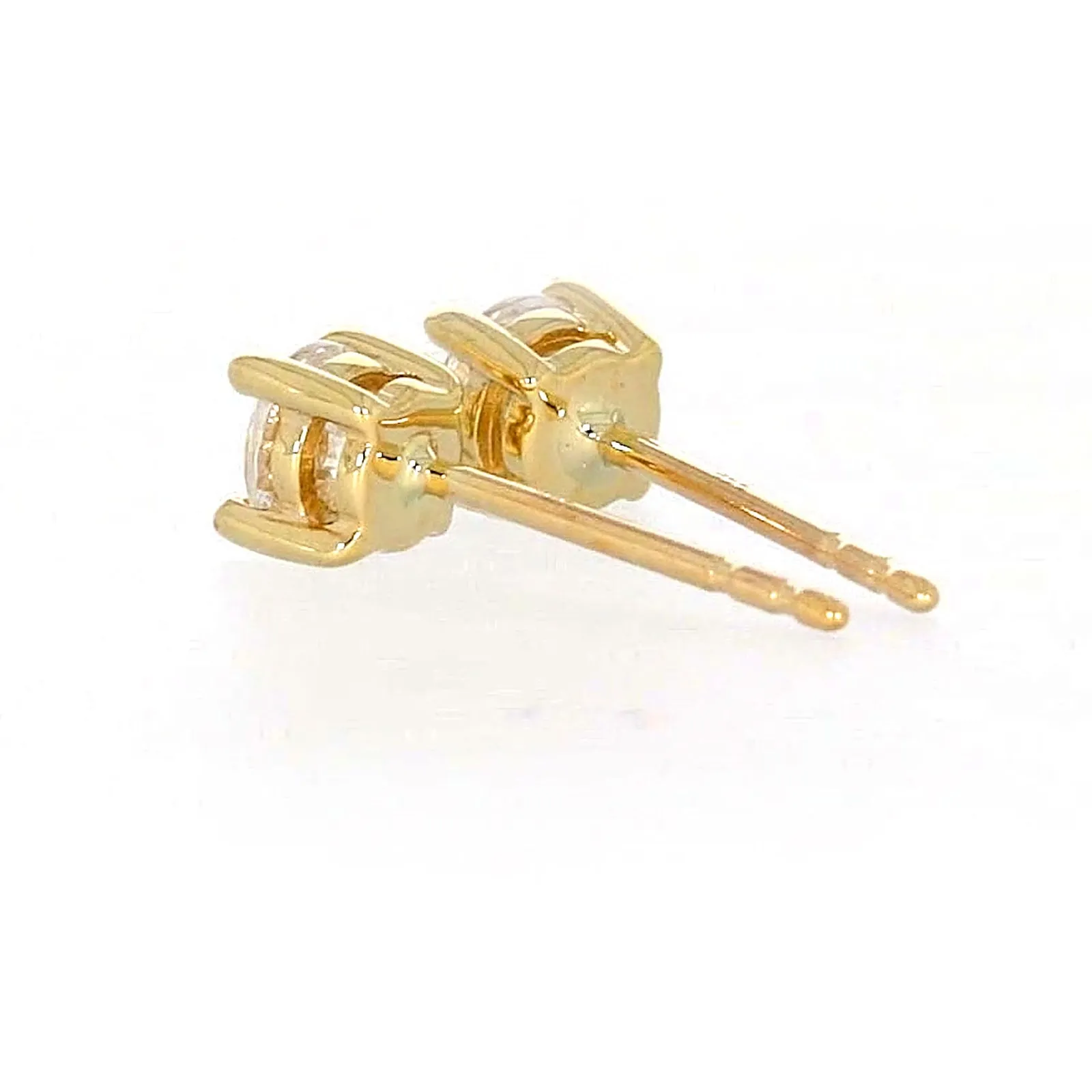 HUSH 9ct Yellow Gold 0.50 carat tw Diamond Simulant Stud Earrings
