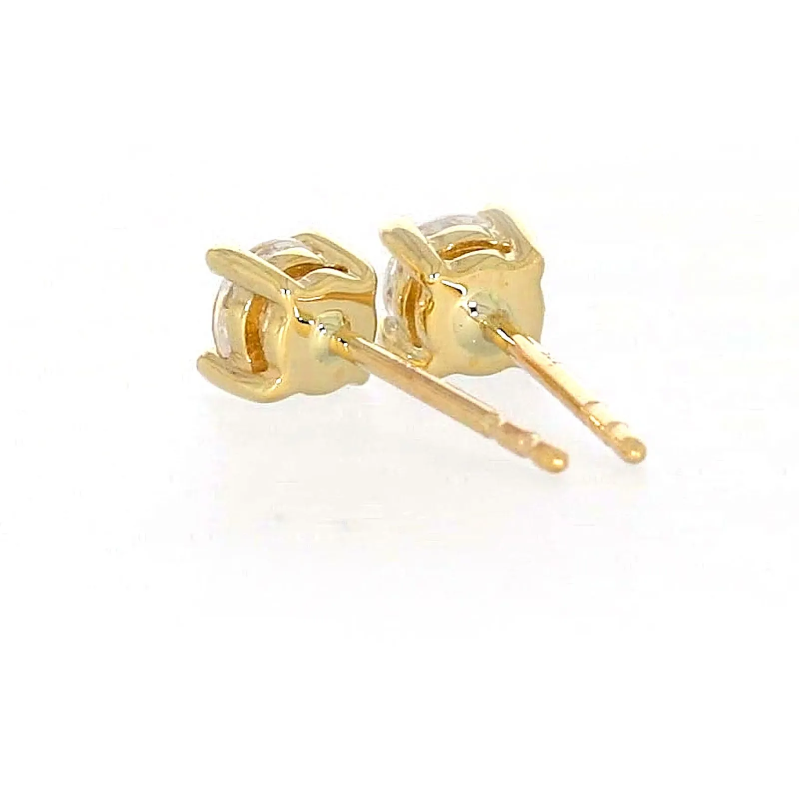 HUSH 9ct Yellow Gold 0.50 carat tw Diamond Simulant Stud Earrings