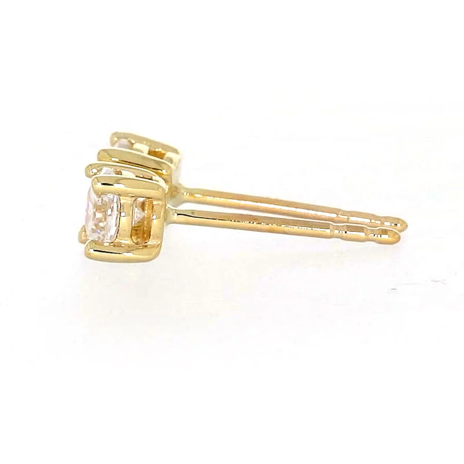 HUSH 9ct Yellow Gold 0.50 carat tw Diamond Simulant Stud Earrings