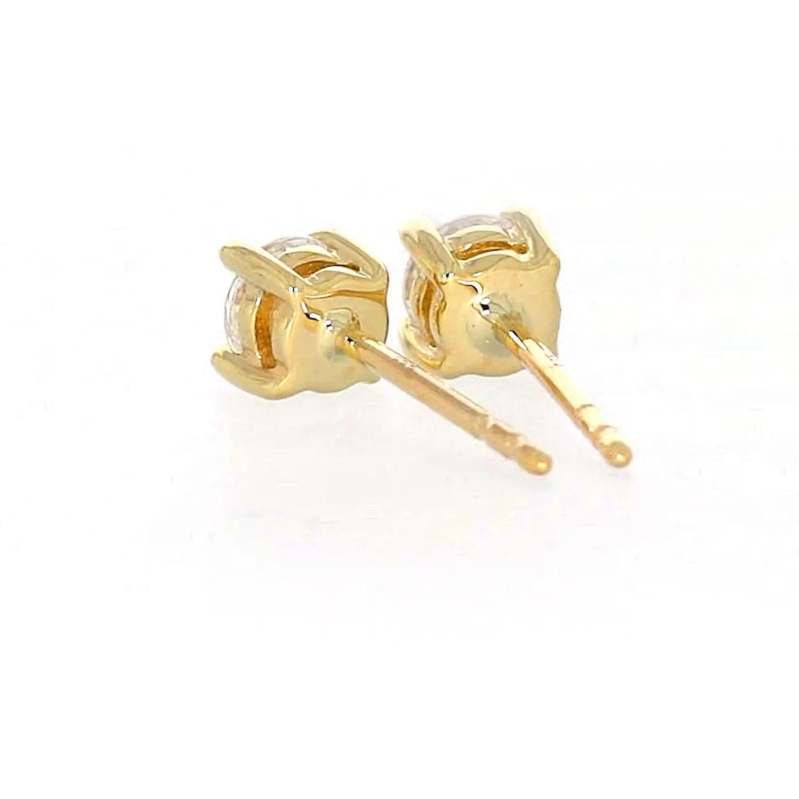 HUSH 9ct Yellow Gold 0.50 carat tw Diamond Simulant Stud Earrings
