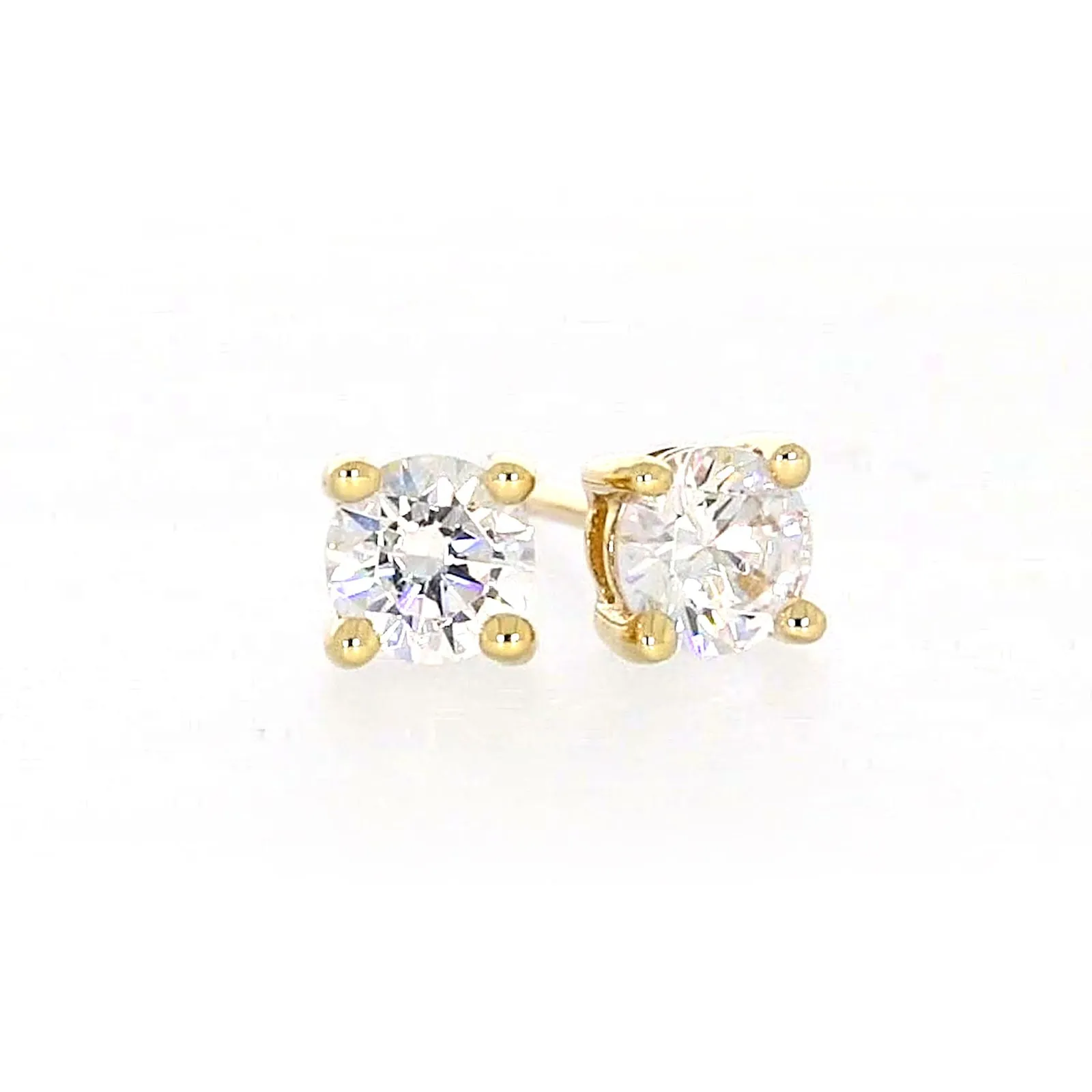 HUSH 9ct Yellow Gold 0.50 carat tw Diamond Simulant Stud Earrings