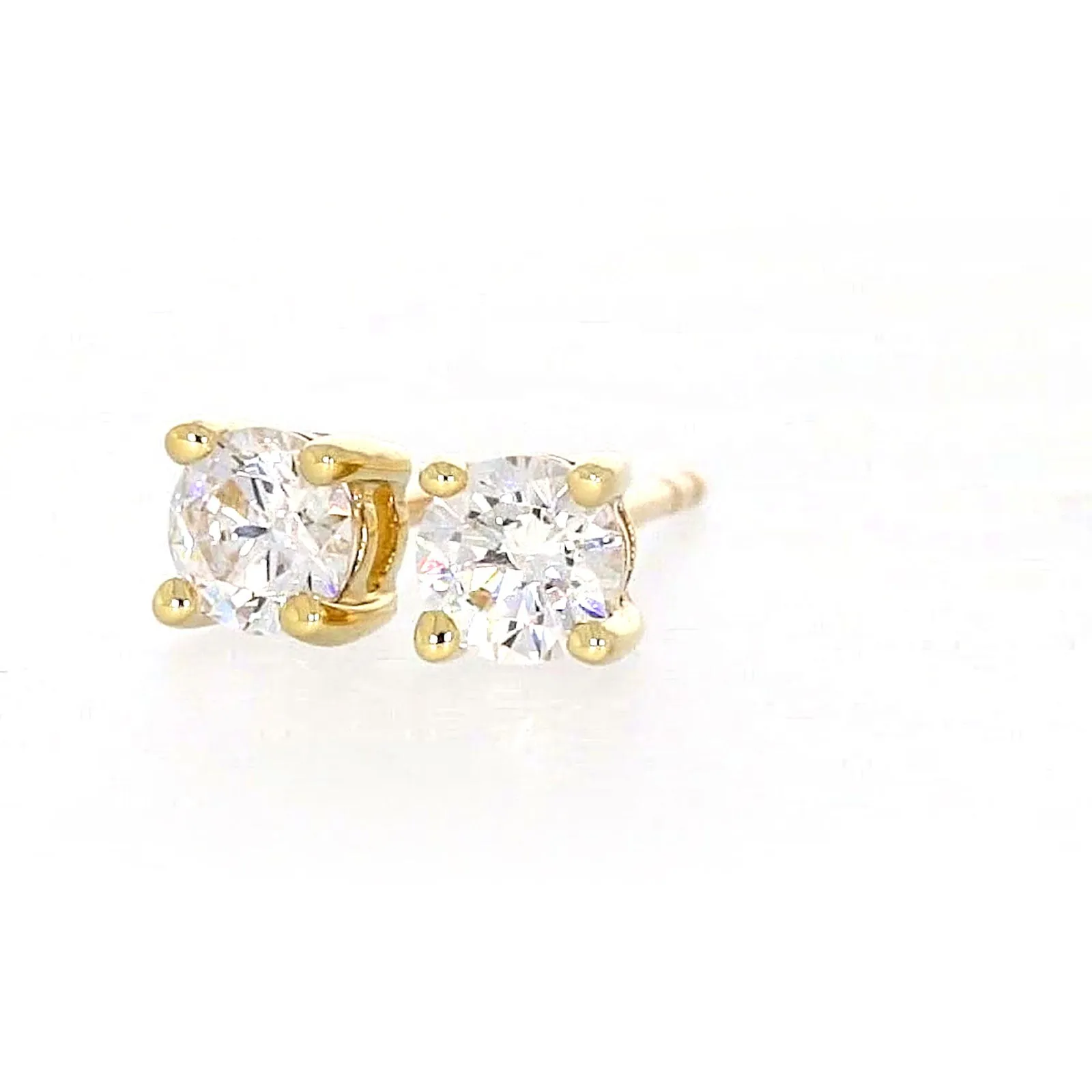 HUSH 9ct Yellow Gold 0.50 carat tw Diamond Simulant Stud Earrings