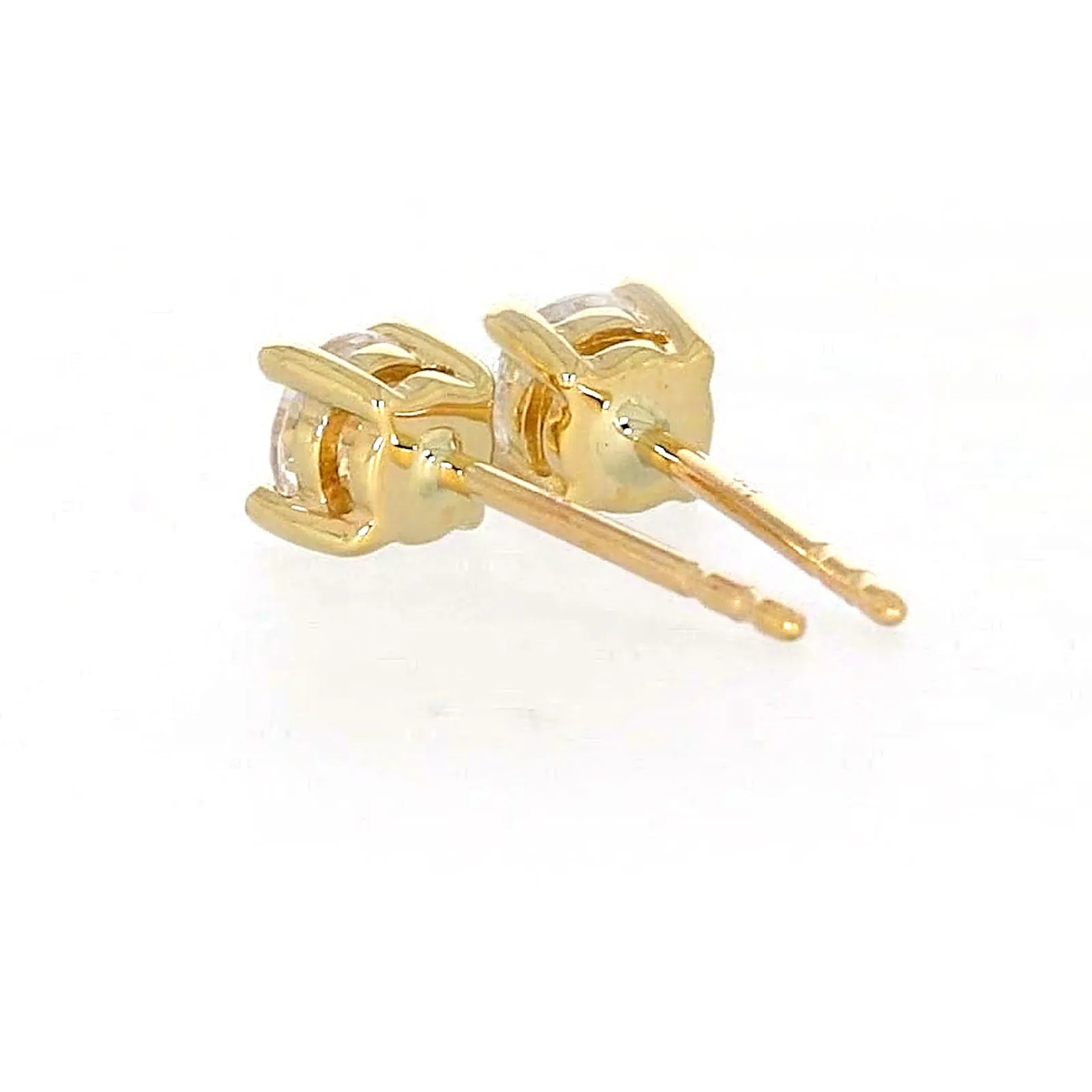 HUSH 9ct Yellow Gold 0.50 carat tw Diamond Simulant Stud Earrings