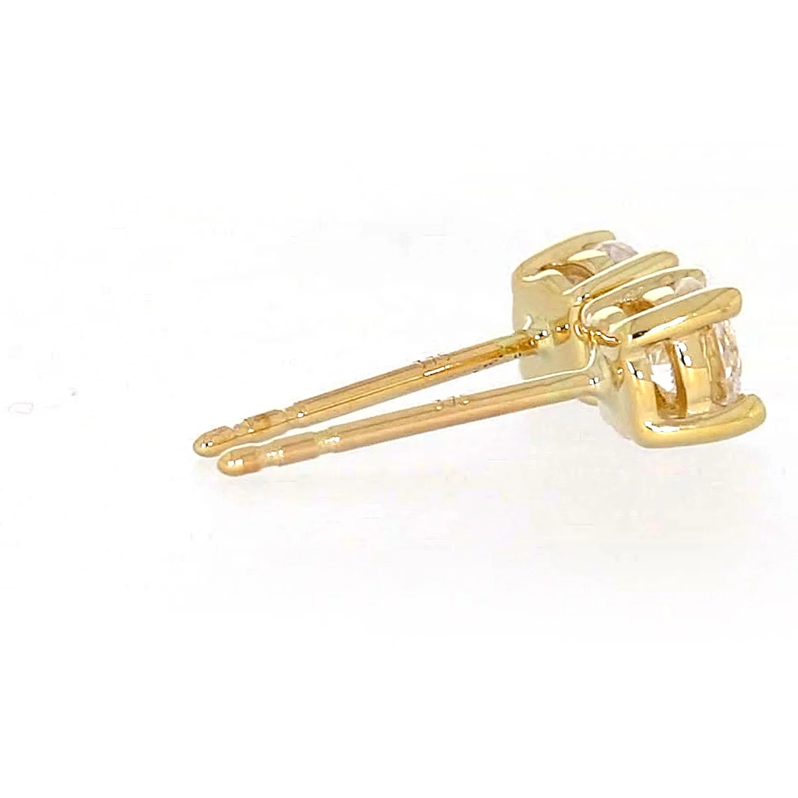 HUSH 9ct Yellow Gold 0.50 carat tw Diamond Simulant Stud Earrings