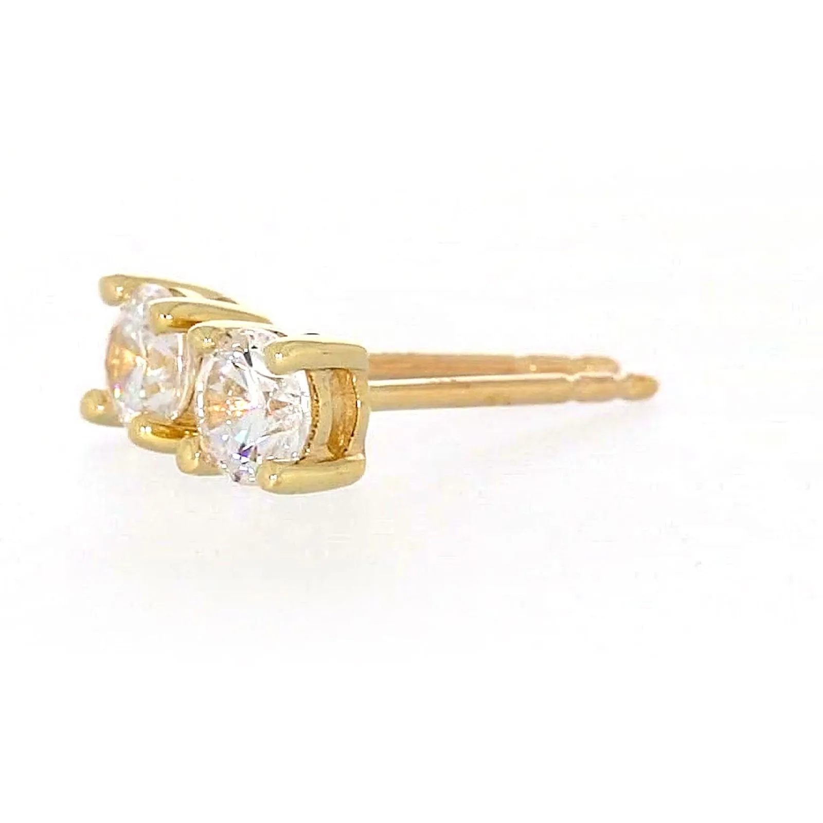 HUSH 9ct Yellow Gold 0.50 carat tw Diamond Simulant Stud Earrings