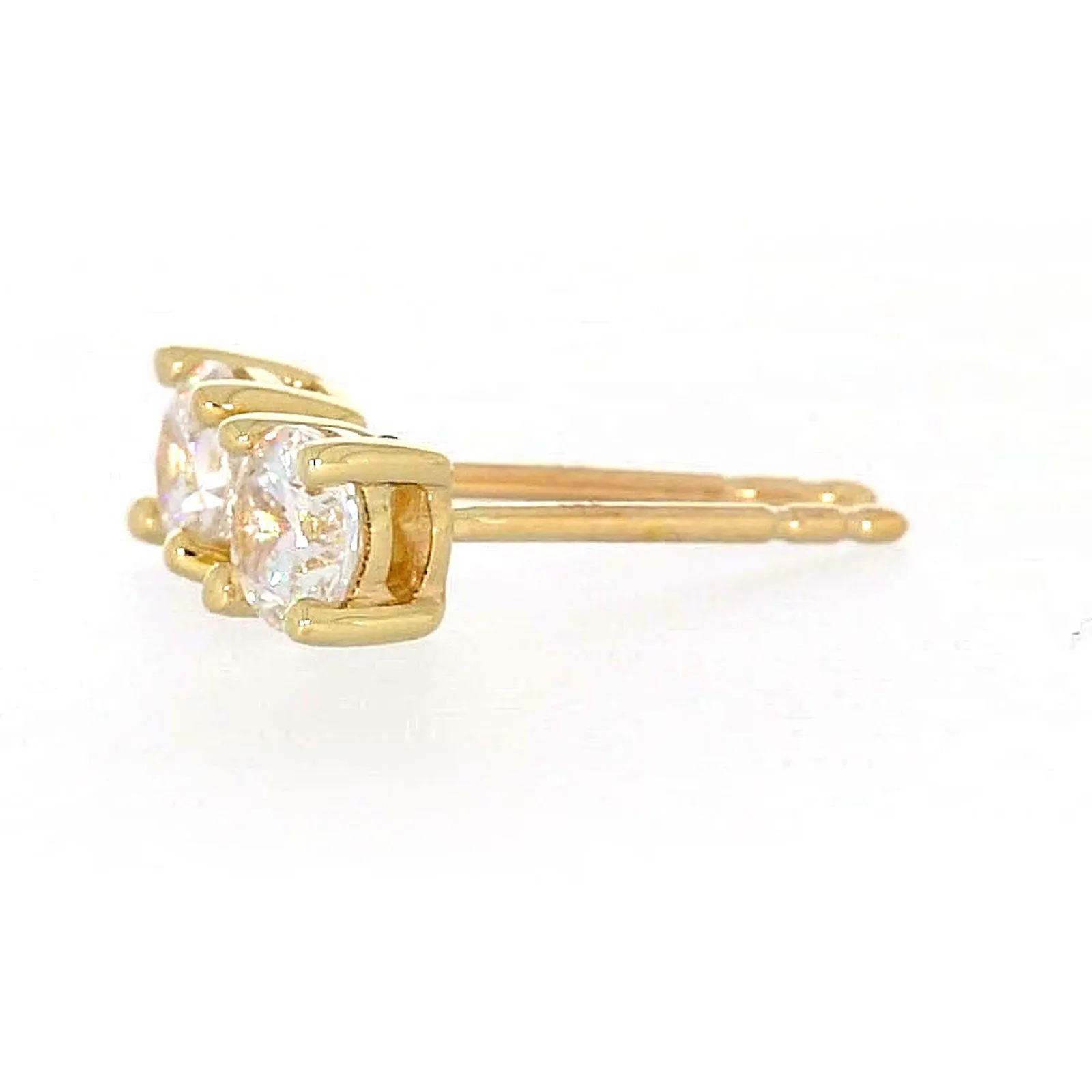 HUSH 9ct Yellow Gold 0.50 carat tw Diamond Simulant Stud Earrings