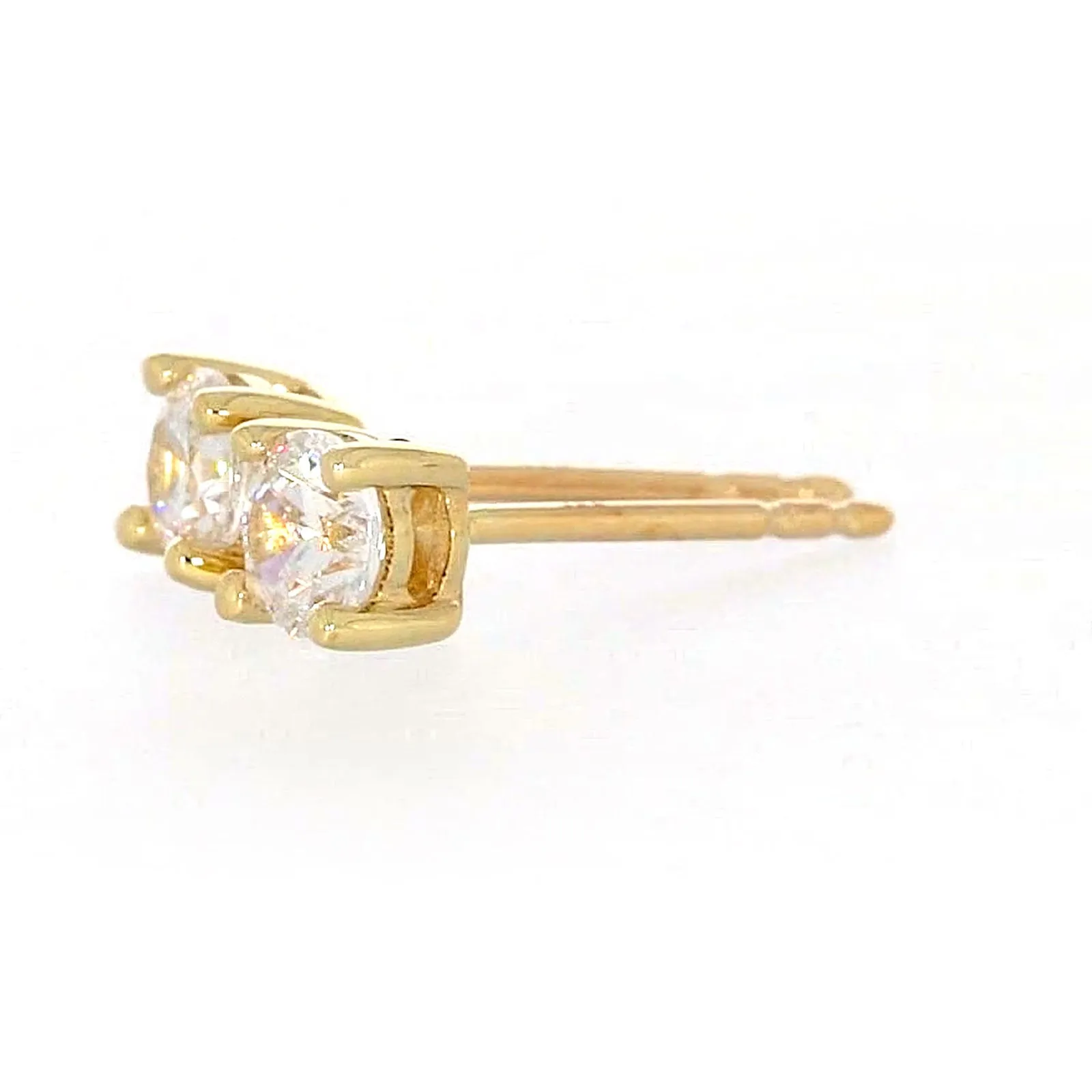HUSH 9ct Yellow Gold 0.50 carat tw Diamond Simulant Stud Earrings