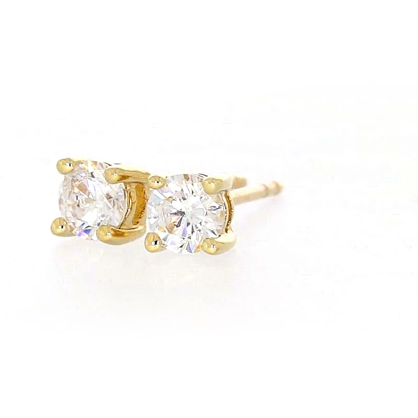 HUSH 9ct Yellow Gold 0.50 carat tw Diamond Simulant Stud Earrings