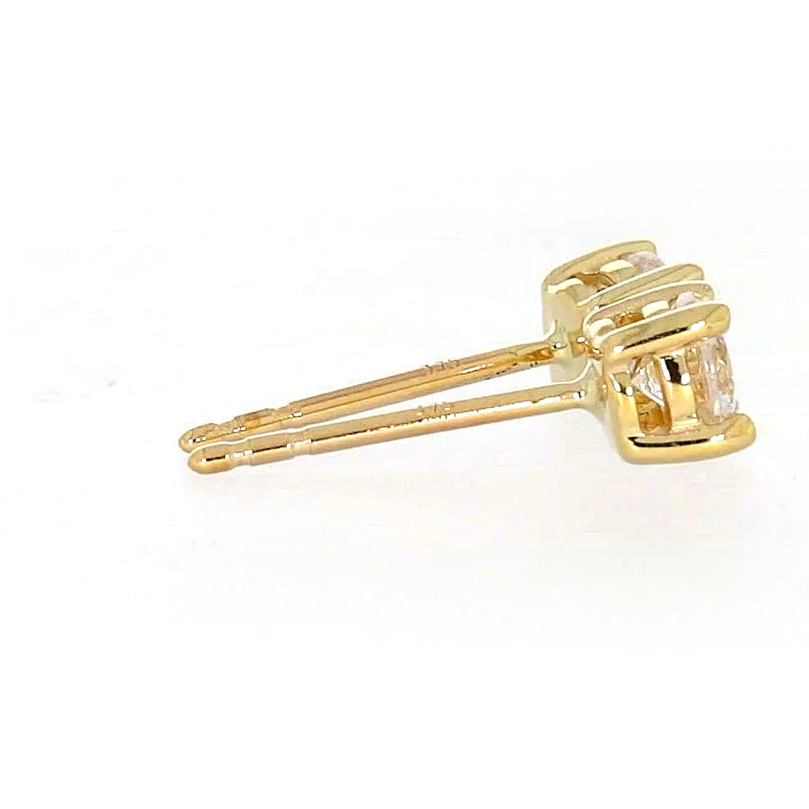 HUSH 9ct Yellow Gold 0.50 carat tw Diamond Simulant Stud Earrings