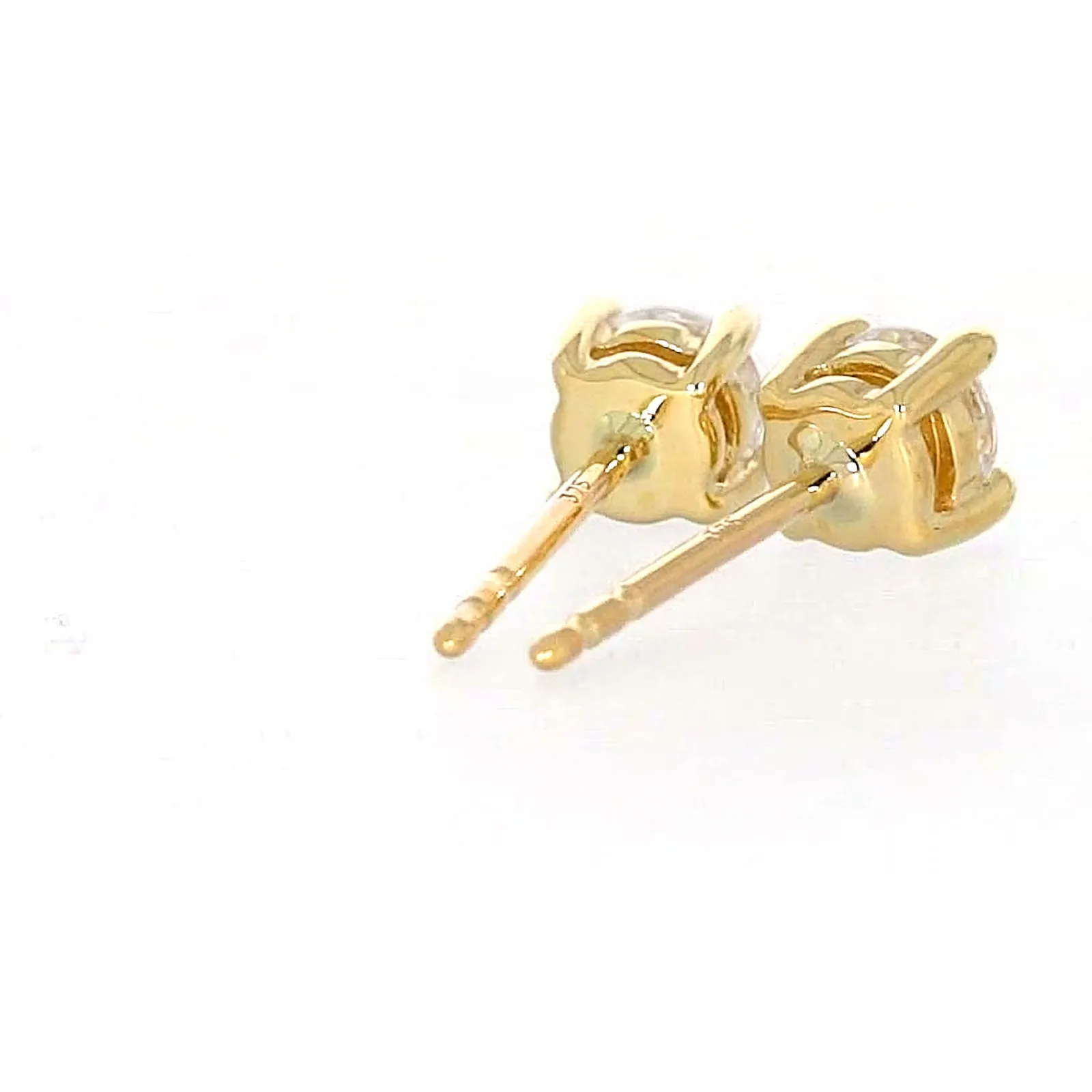 HUSH 9ct Yellow Gold 0.50 carat tw Diamond Simulant Stud Earrings