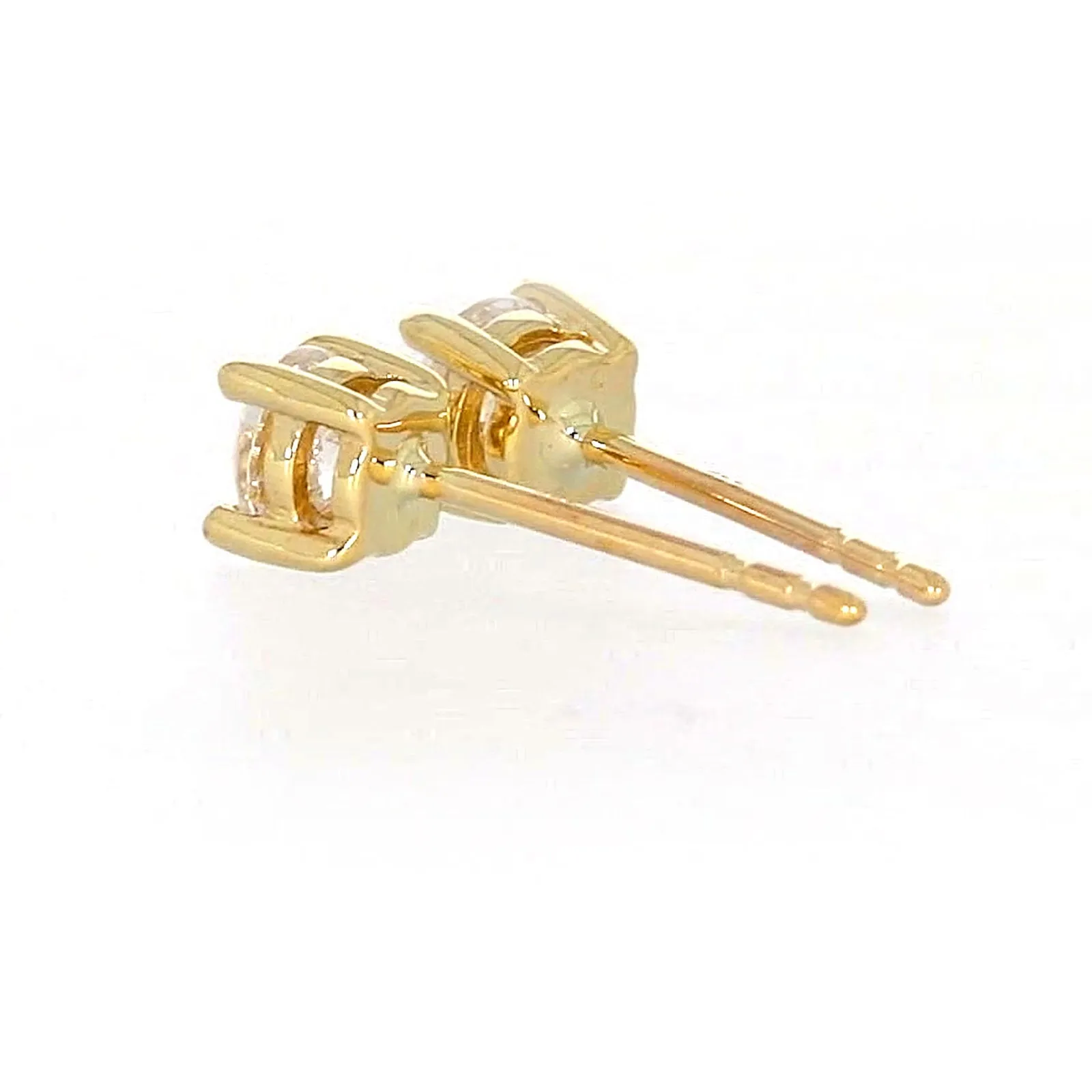 HUSH 9ct Yellow Gold 0.50 carat tw Diamond Simulant Stud Earrings