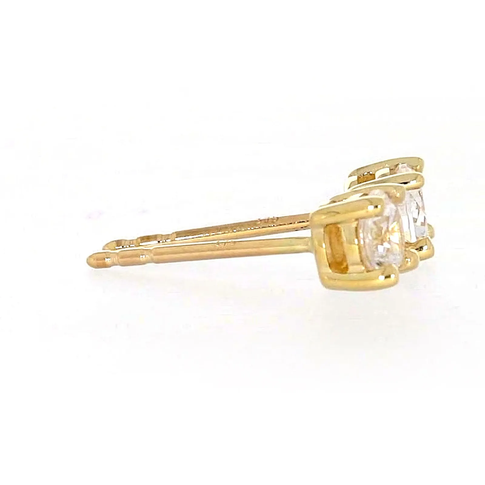 HUSH 9ct Yellow Gold 0.50 carat tw Diamond Simulant Stud Earrings