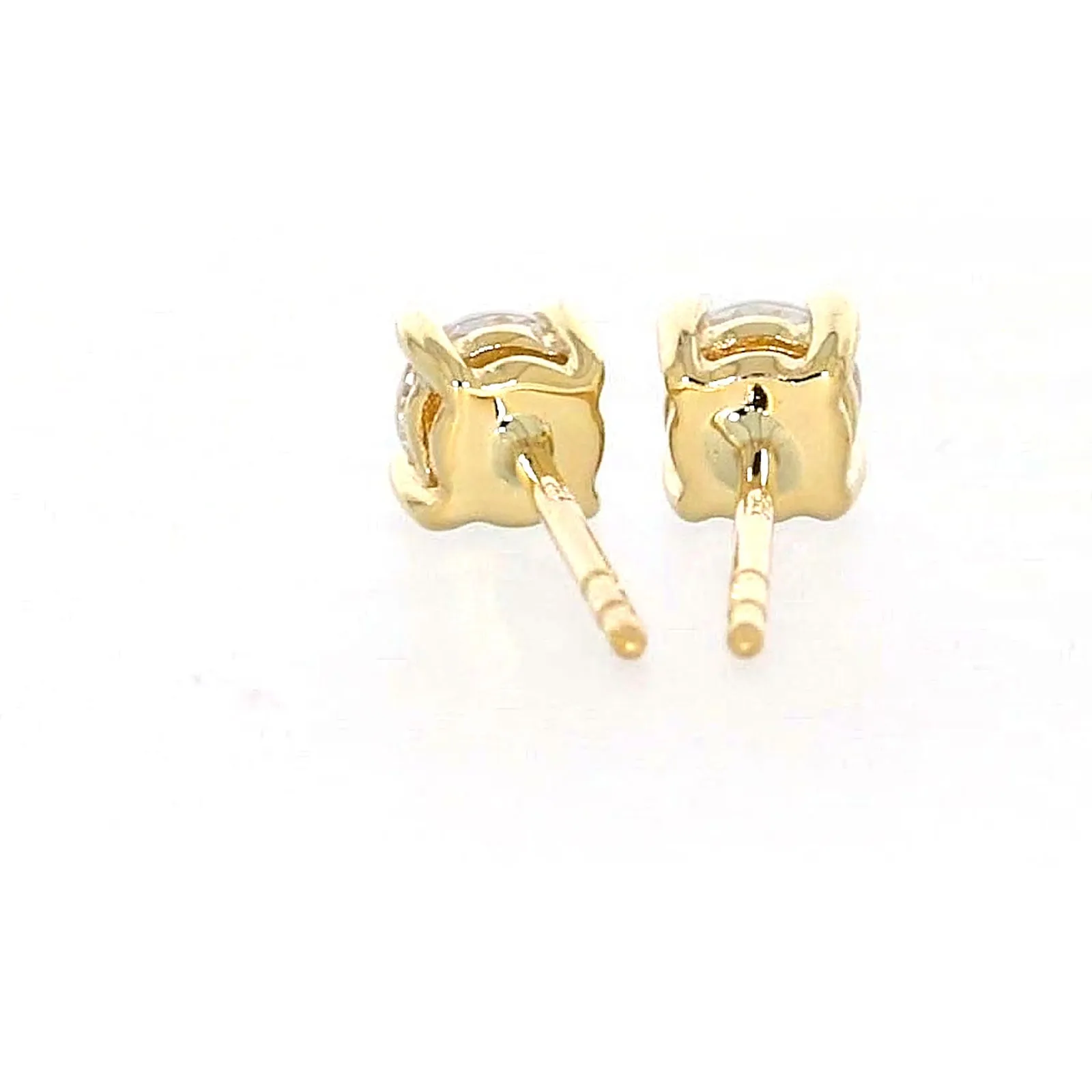 HUSH 9ct Yellow Gold 0.50 carat tw Diamond Simulant Stud Earrings
