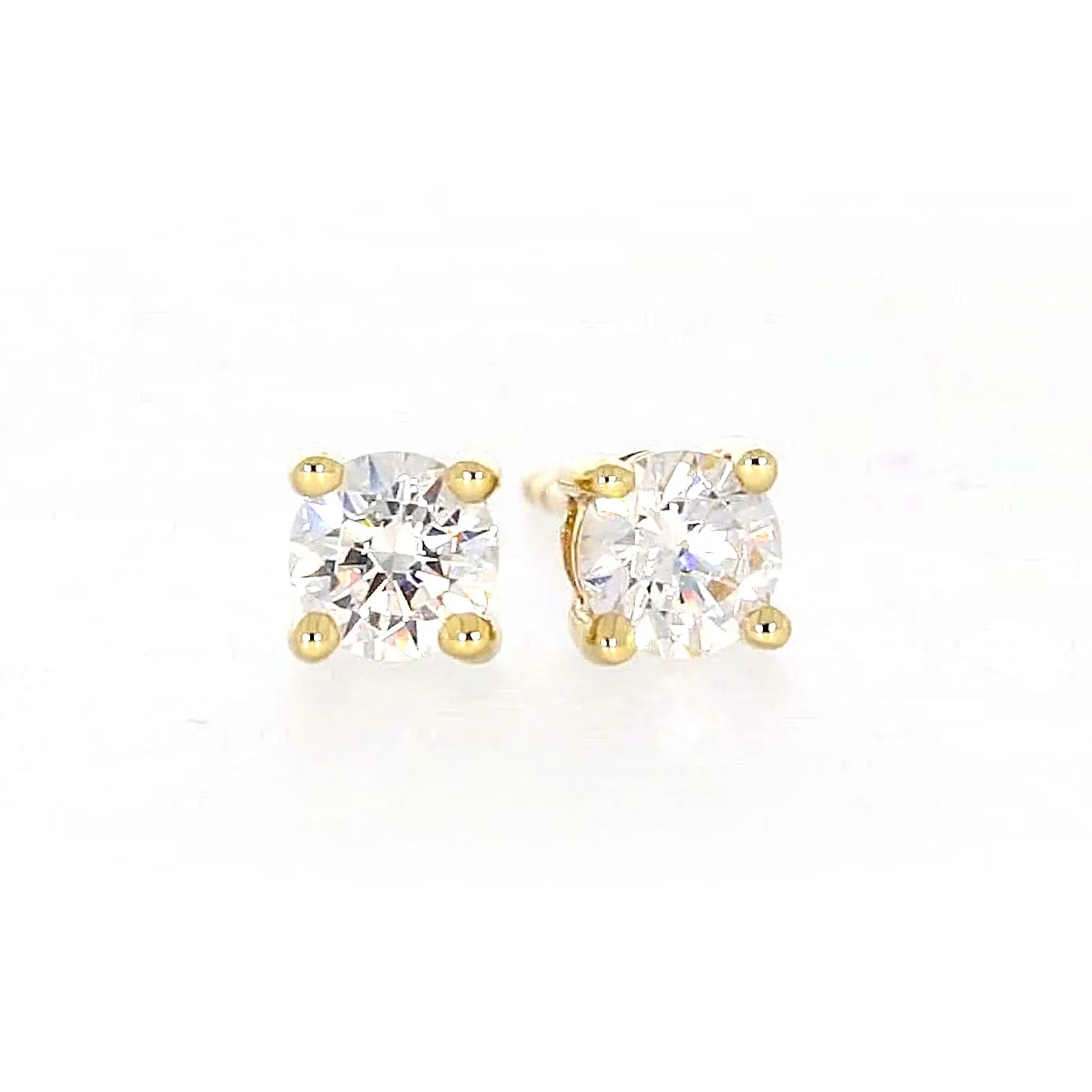 HUSH 9ct Yellow Gold 0.50 carat tw Diamond Simulant Stud Earrings
