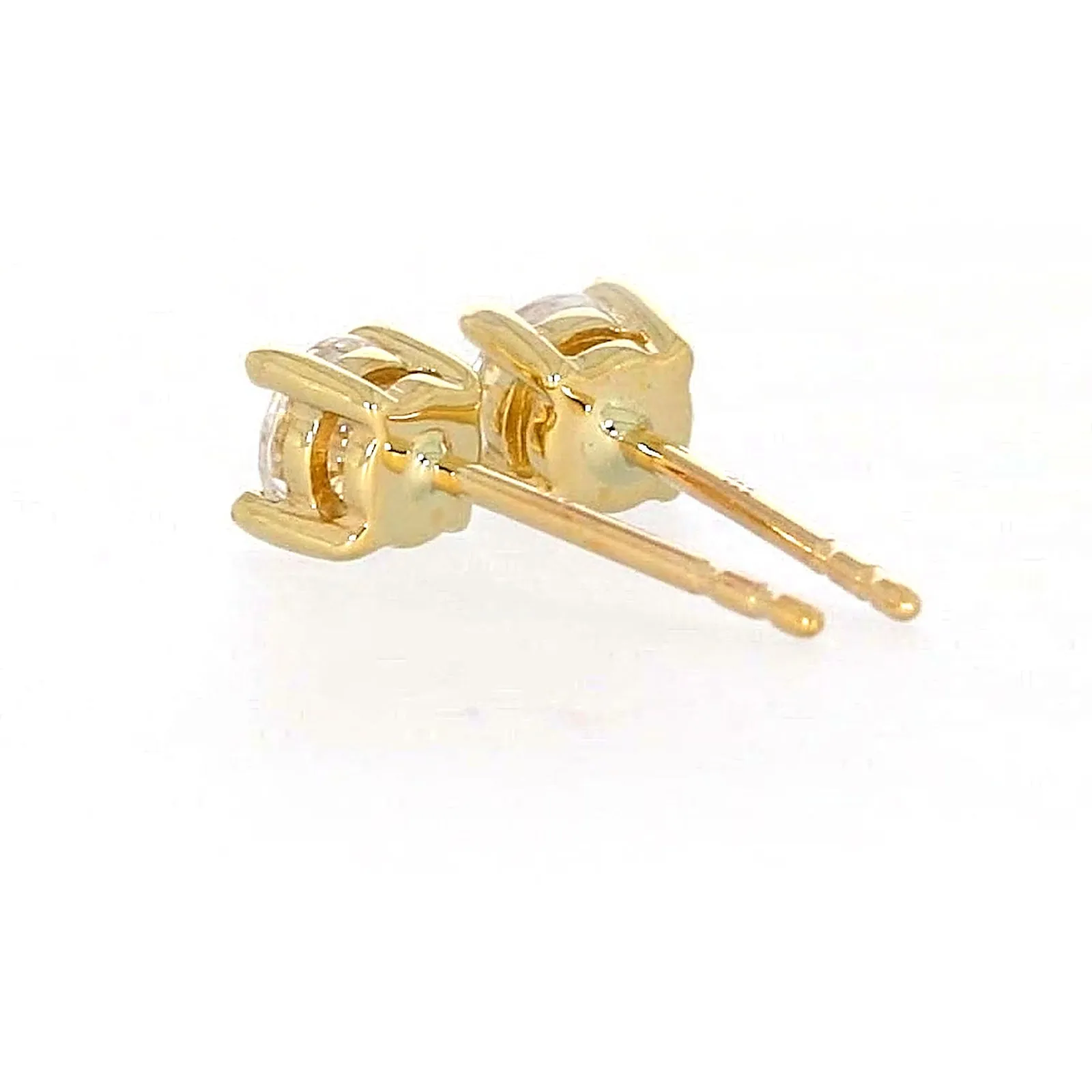 HUSH 9ct Yellow Gold 0.50 carat tw Diamond Simulant Stud Earrings