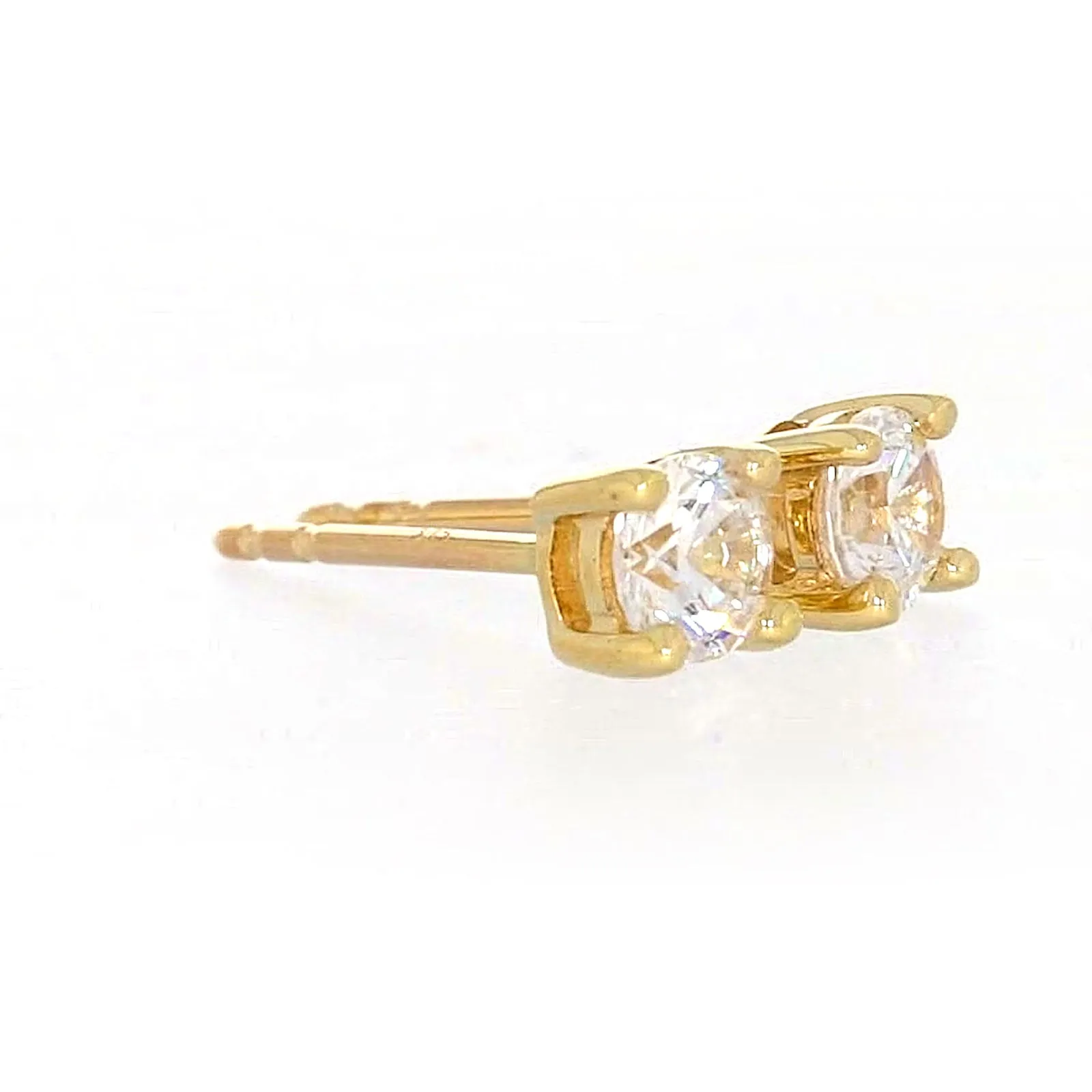 HUSH 9ct Yellow Gold 0.50 carat tw Diamond Simulant Stud Earrings