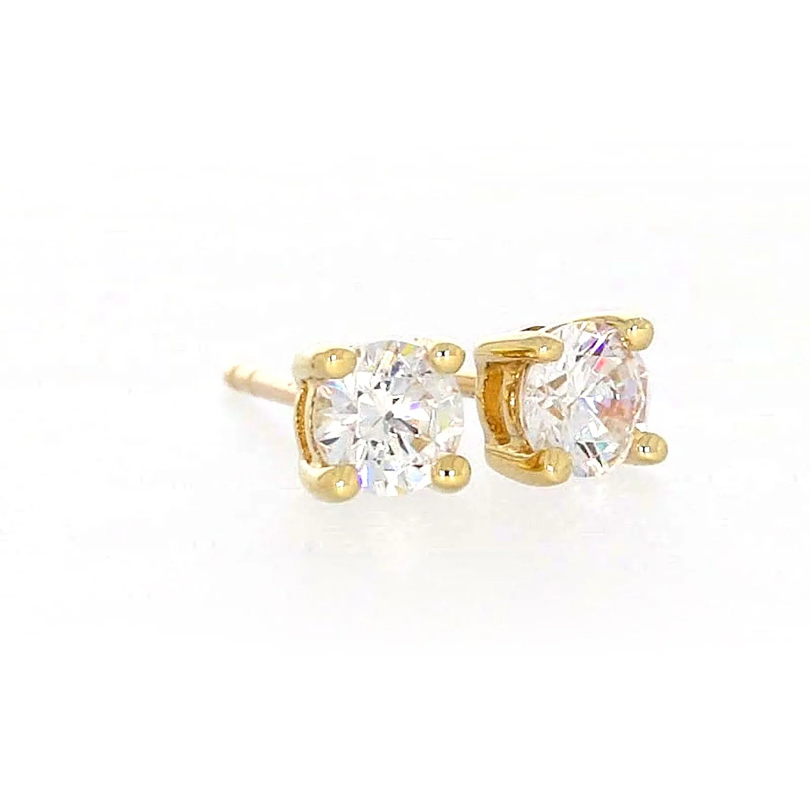 HUSH 9ct Yellow Gold 0.50 carat tw Diamond Simulant Stud Earrings