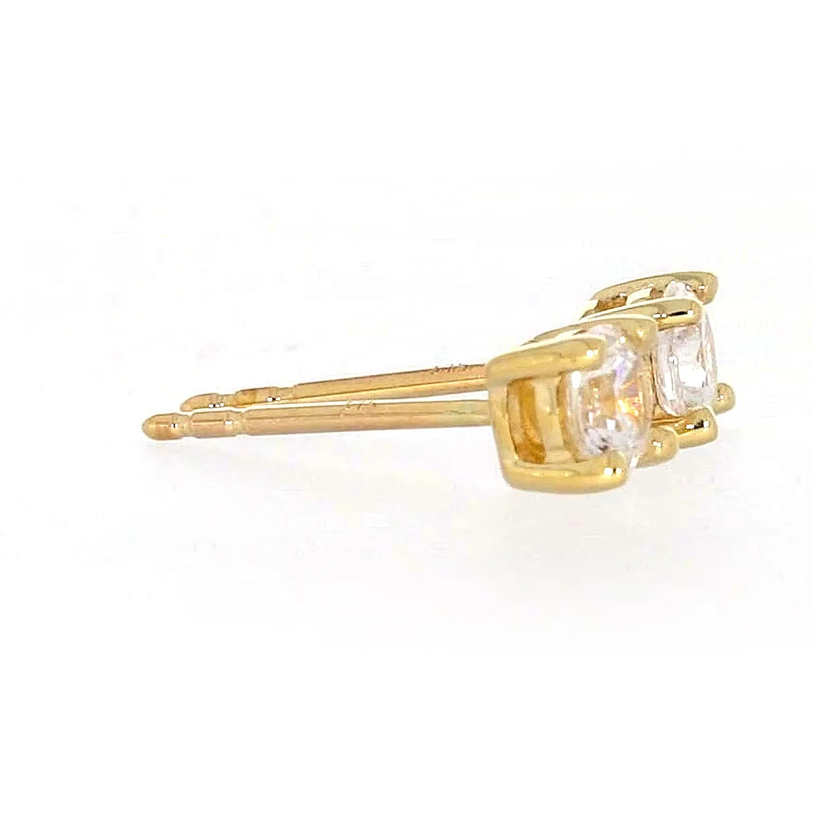 HUSH 9ct Yellow Gold 0.50 carat tw Diamond Simulant Stud Earrings