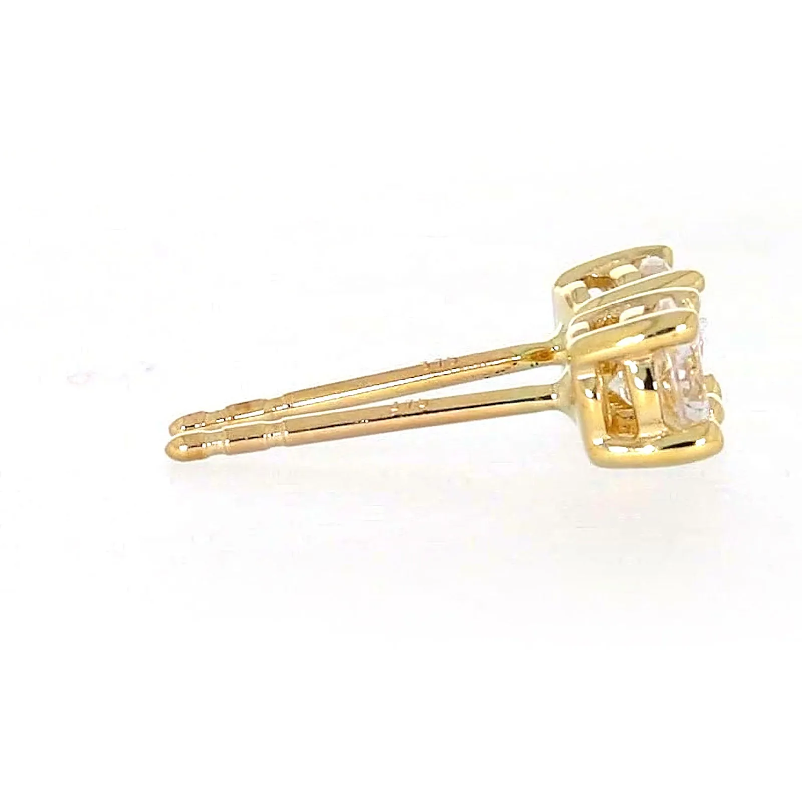 HUSH 9ct Yellow Gold 0.50 carat tw Diamond Simulant Stud Earrings